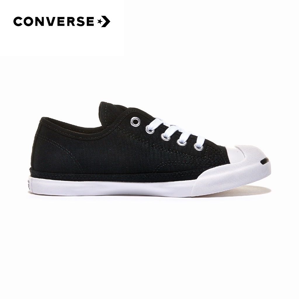 รองเท้าผ้าใบ CONVERSE JACK PURCELL LP LS OX BLACK พื้นบาง