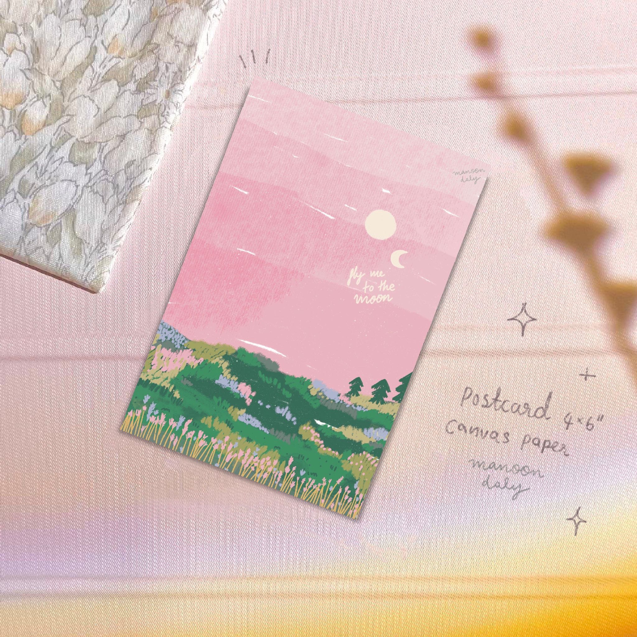 Fly me to the moon 🌝 | Postcard 4x6”