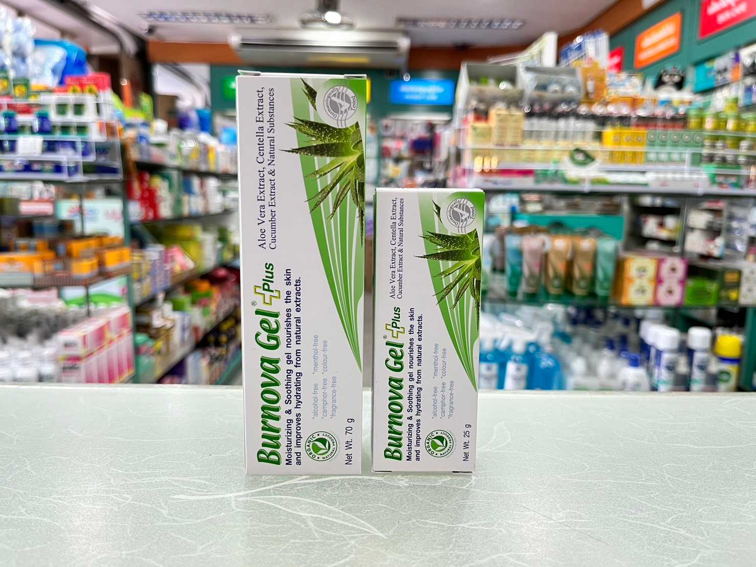 Burnova gel plus 70g เจลว่านหางจระเข้ ใหญ่