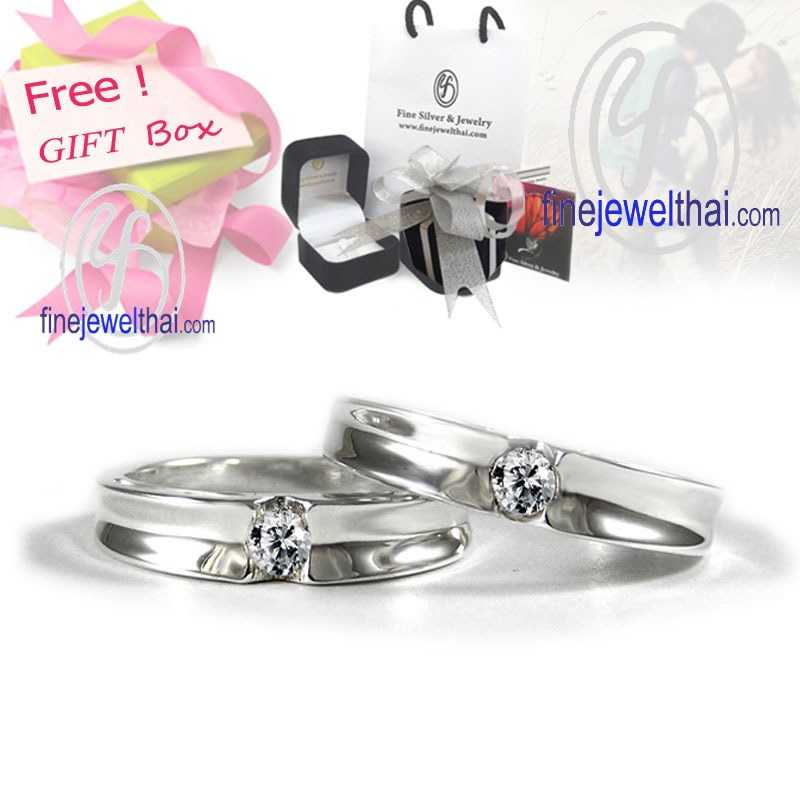 แหวนคู่-แหวนเพชร-เพชรสังเคราะห์-แหวนเงินแท้-Gift_set37