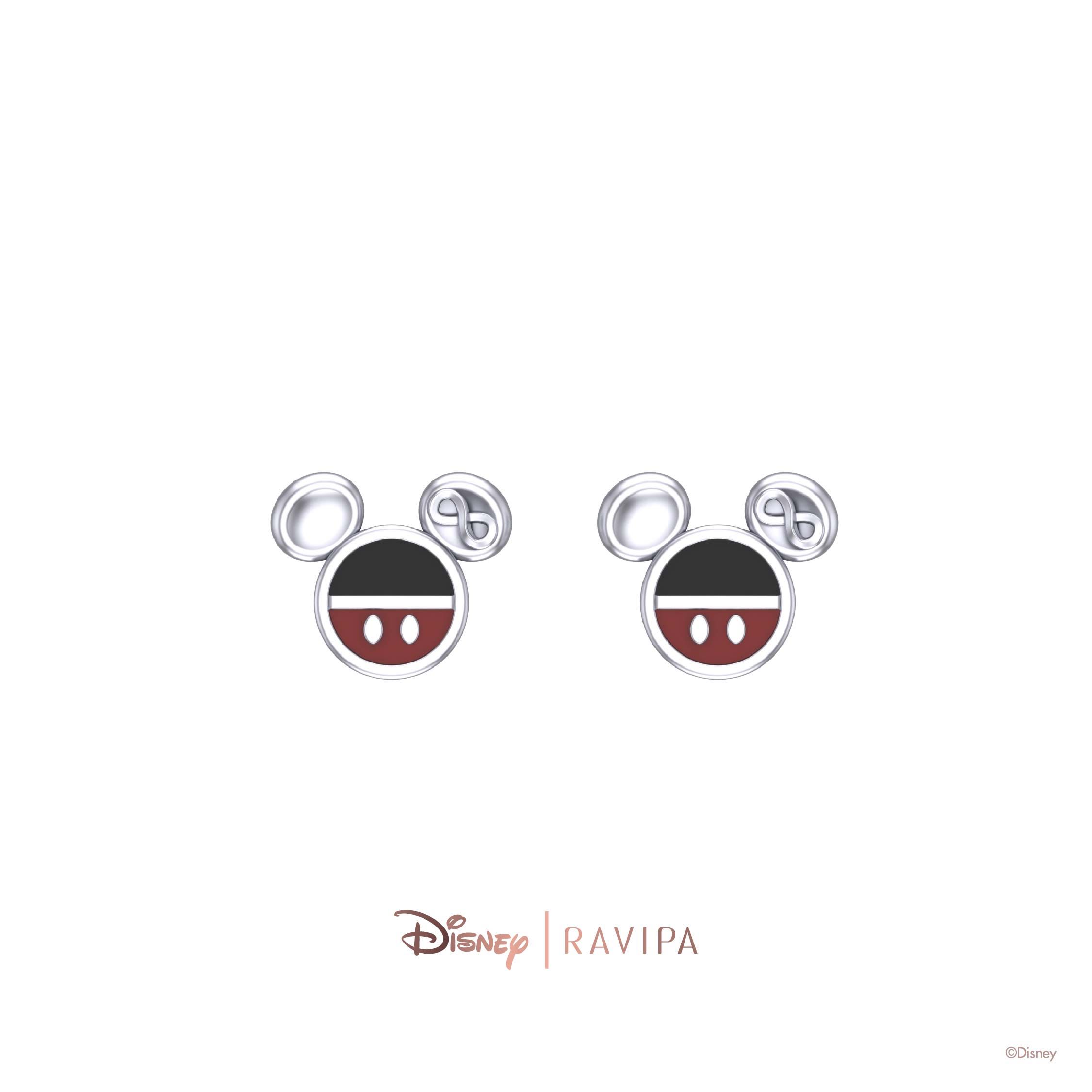 Classic Silver Mickey Mouse Earrings
