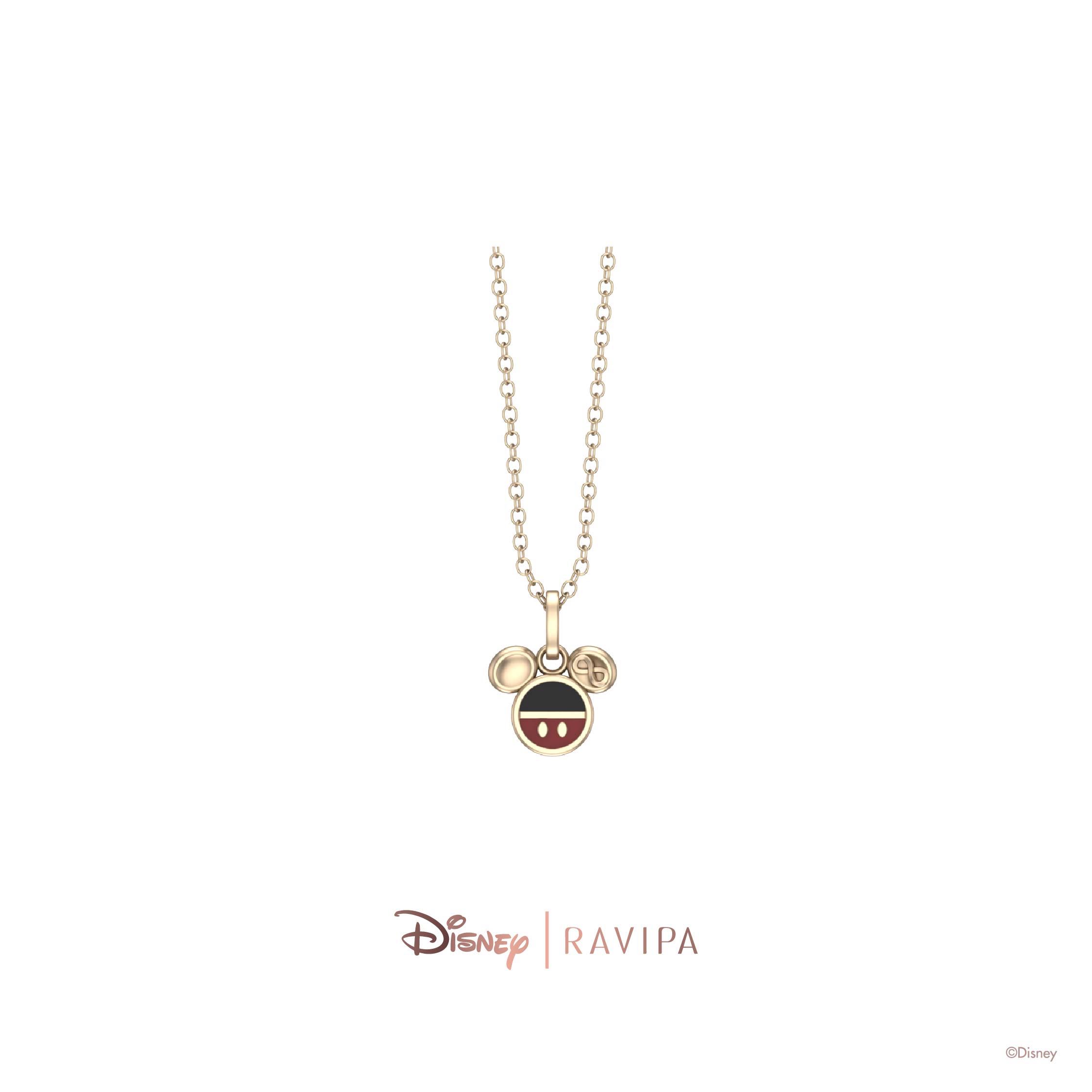 Classic Gold Mickey Mouse Necklace
