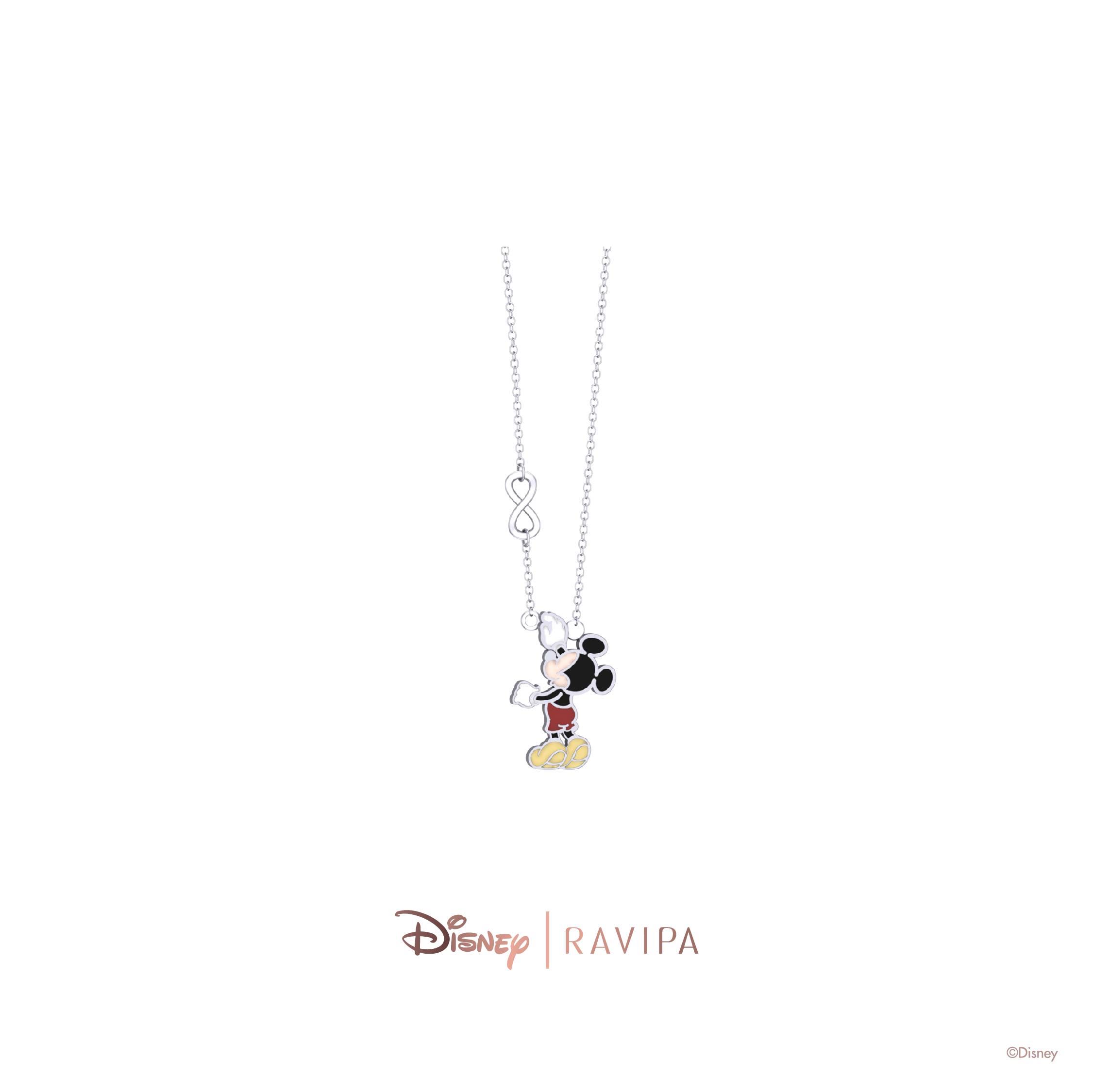 Silver Mickey Infinity Necklace