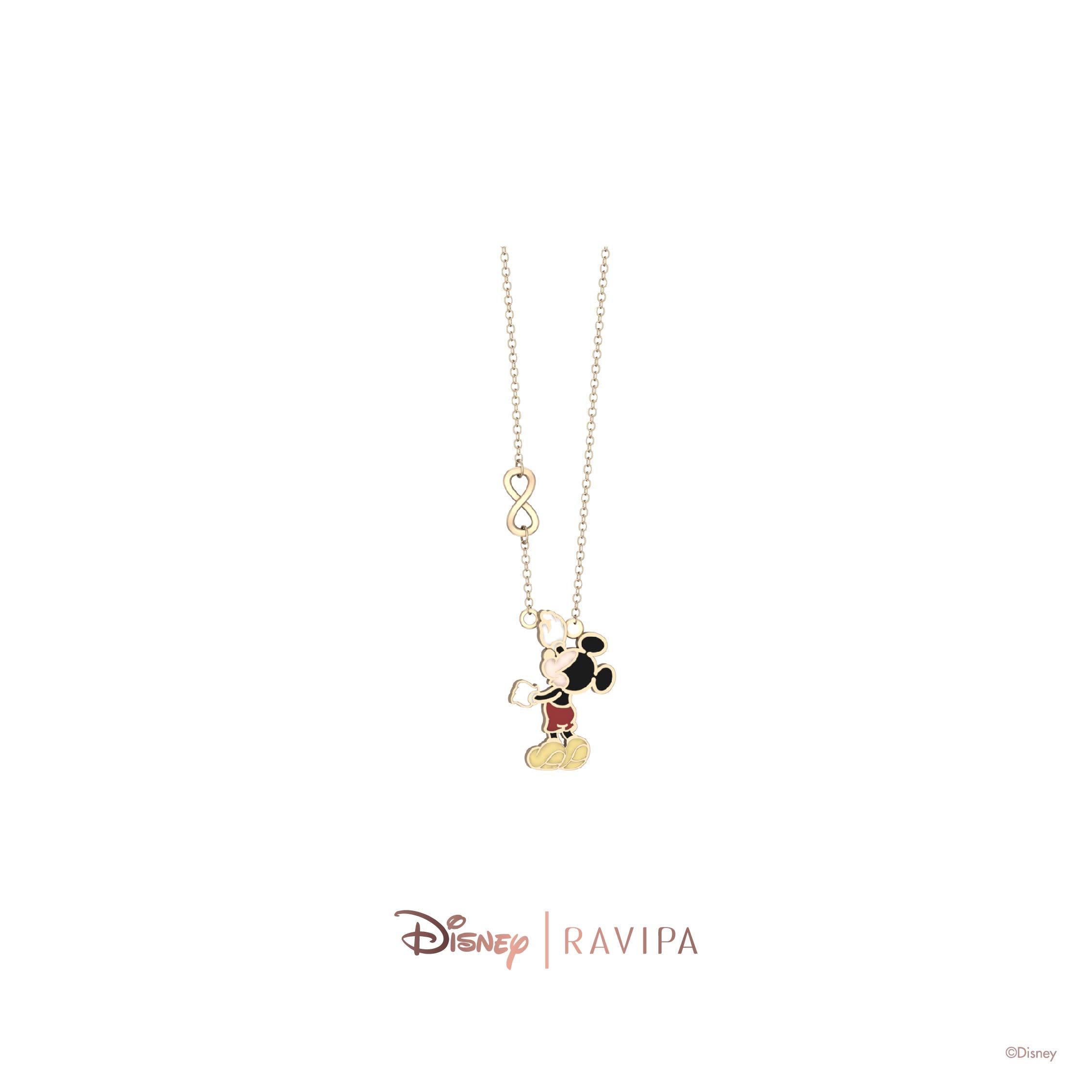 Gold Mickey Infinity Necklace