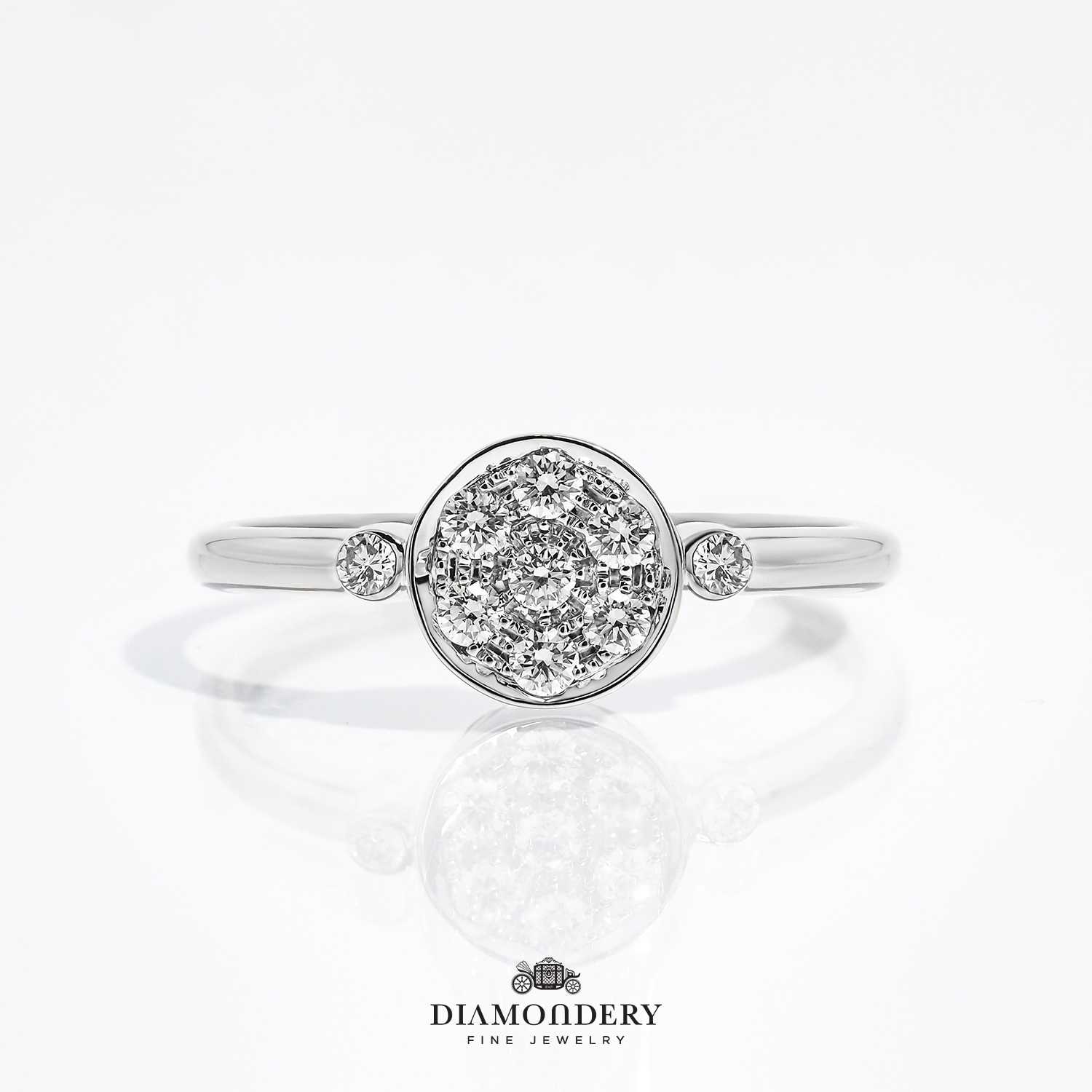 แหวนเพชร Round Halo Diamond Ring