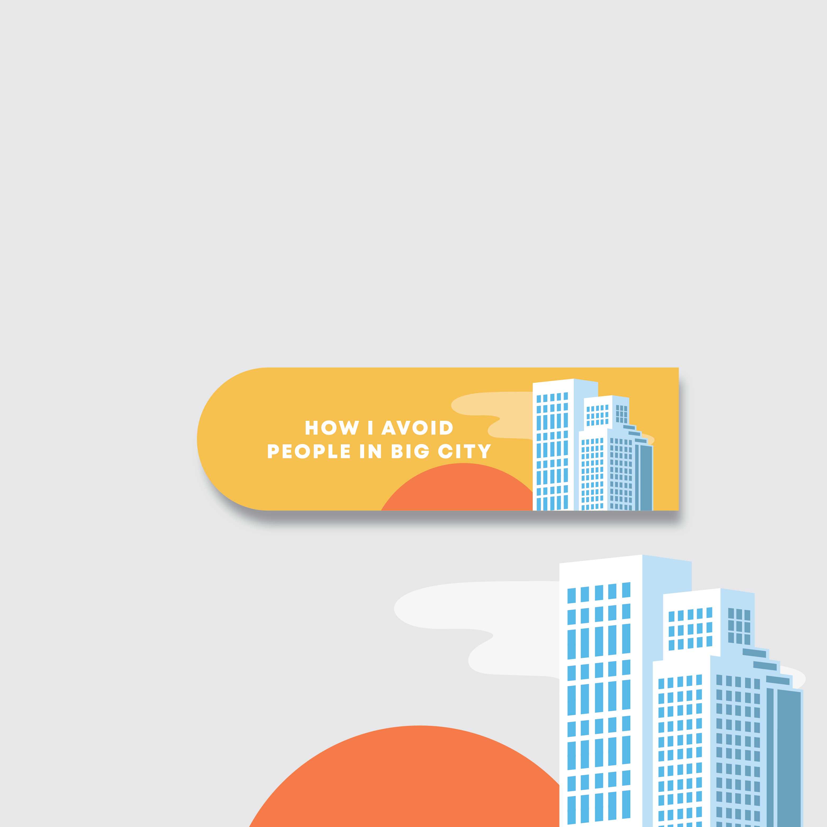 MAGNET BOOKMARK - HOW I AVOID PEOPLE IN BIG CITY