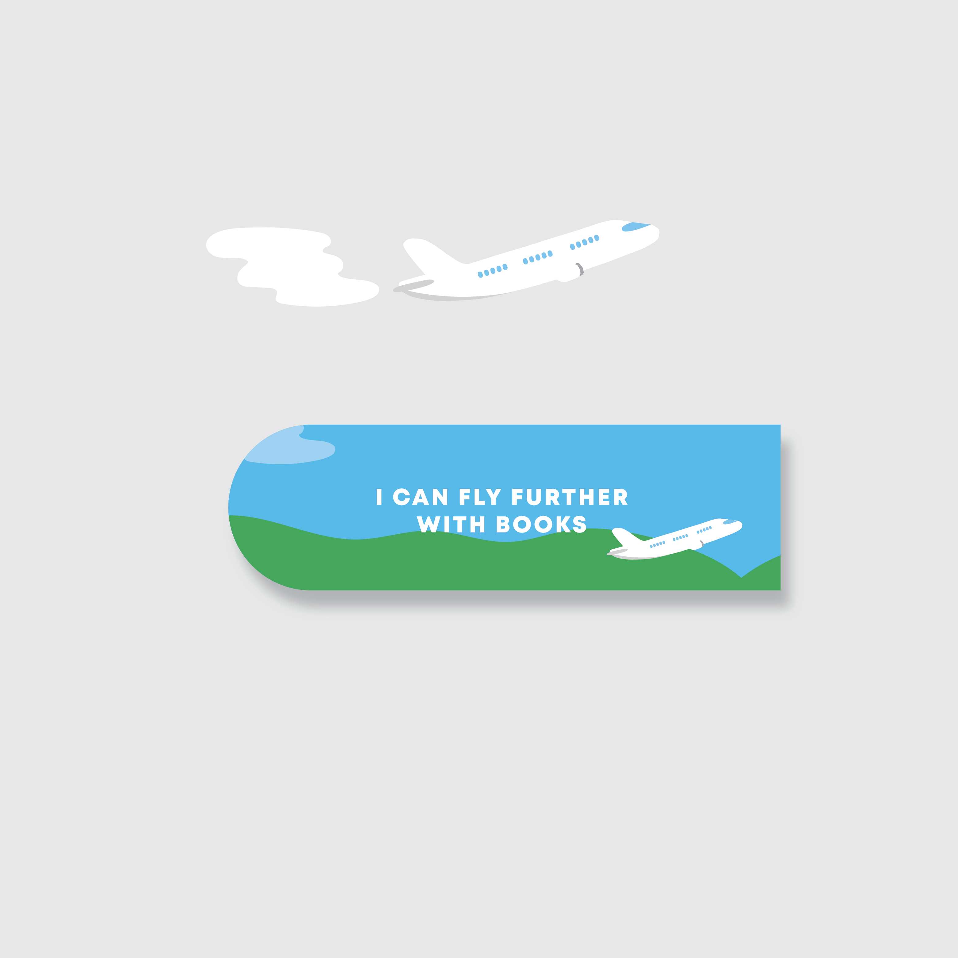 MAGNET BOOKMARK - I CAN FLY FURTHER WITH BOOKS