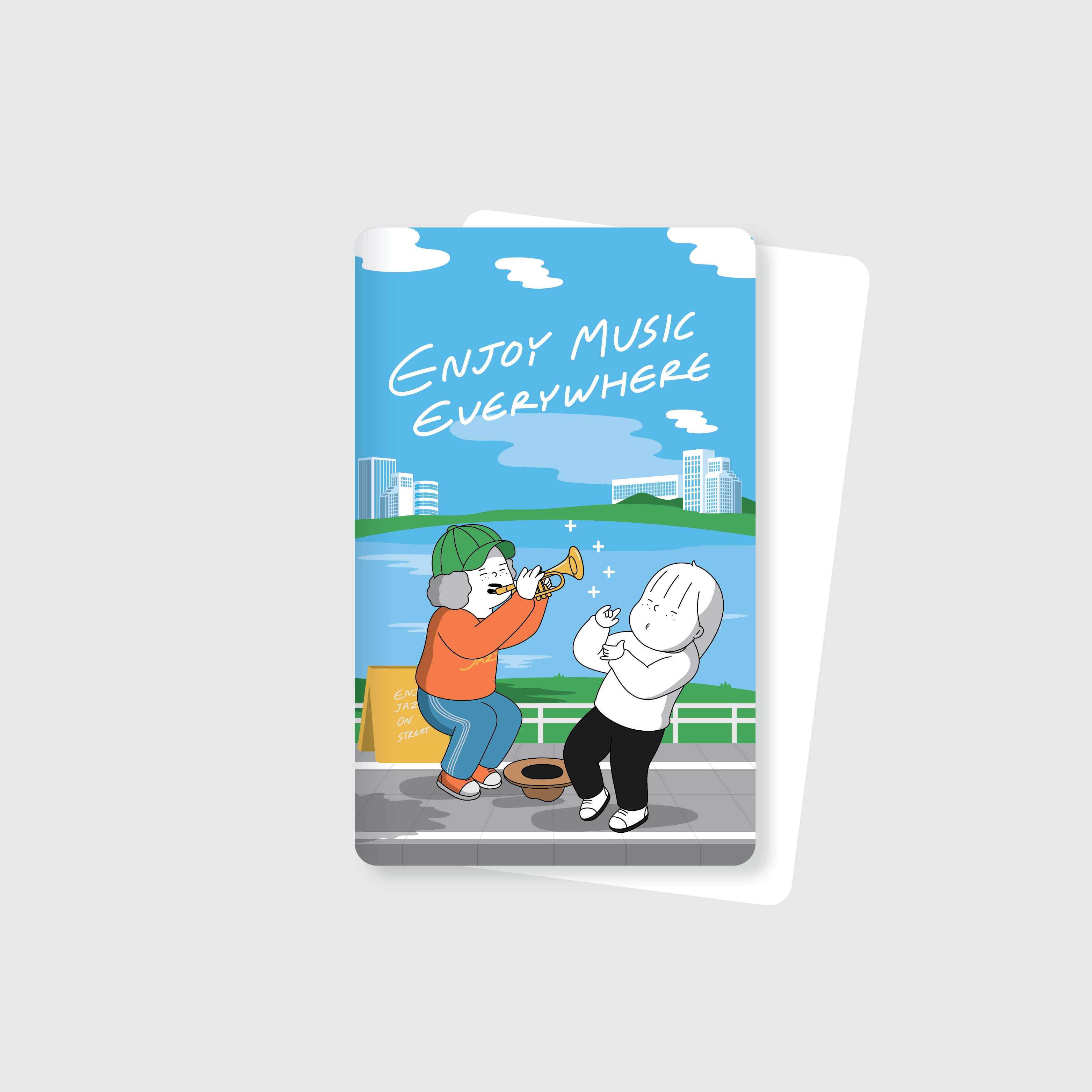 CARD STICKER - ENJOY MUSIC EVERYWHERE