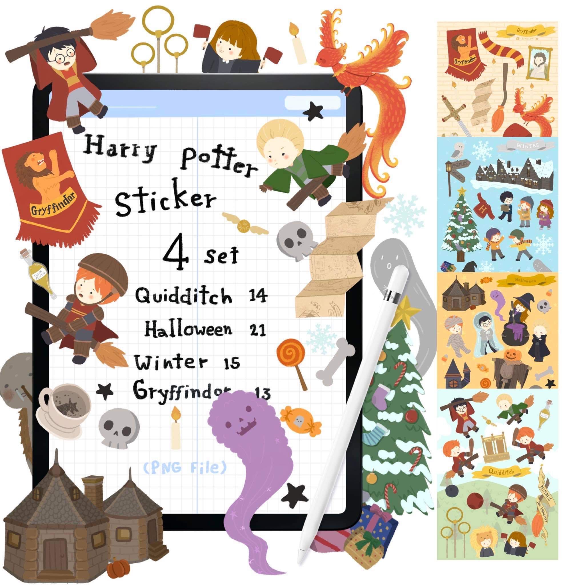 Harry Potter PNG Sticker set