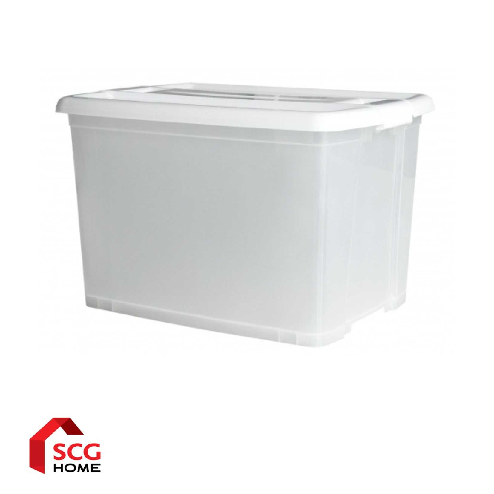 HOME CHOICE กล่องล้อเลื่อน 48L สีขาว (L)