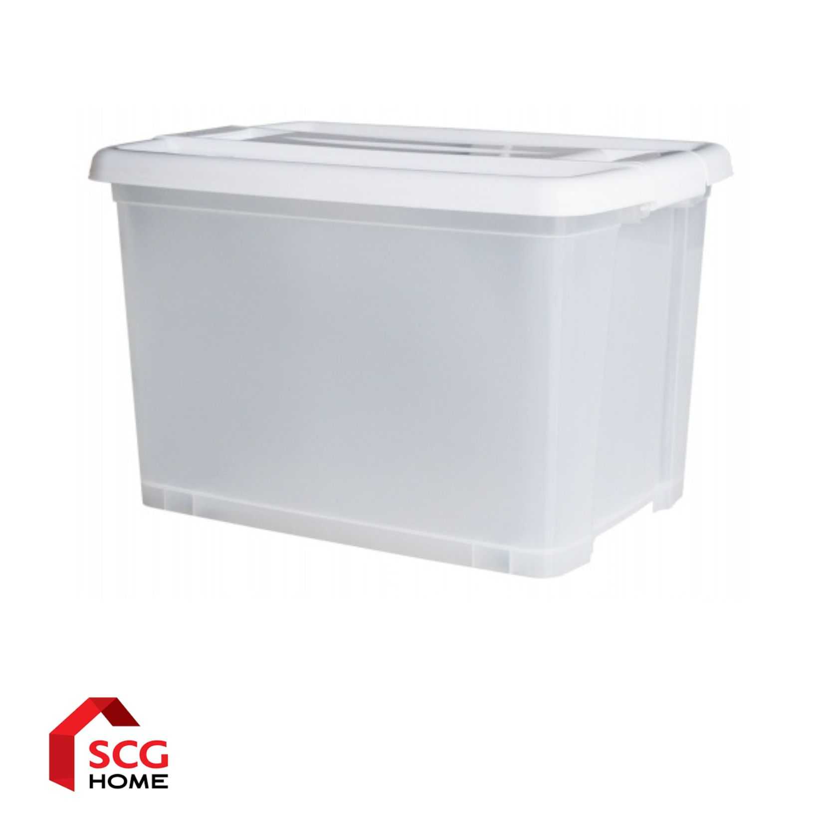 HOME CHOICE กล่องล้อเลื่อน 75L สีขาว (XL)