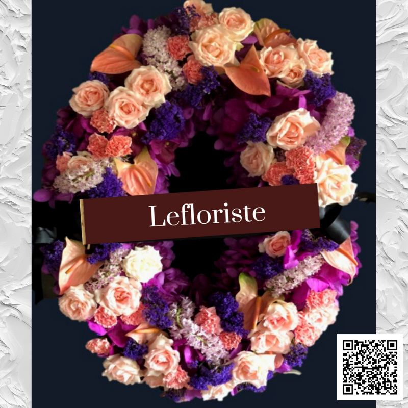 พวงหรีดดอกไม้สด Elegant Tribute 30