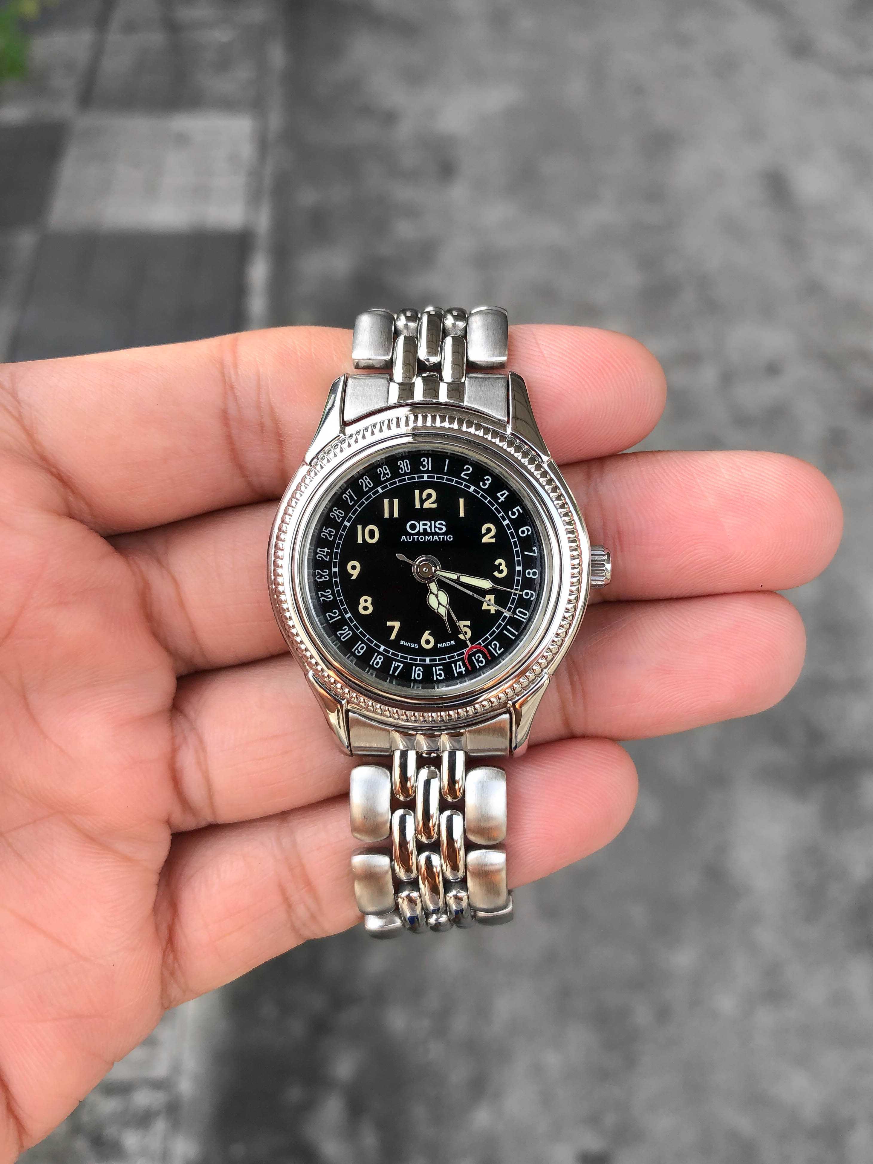 Oris Big Crown Pointer Date Automatic Boy Size หน้าดำ