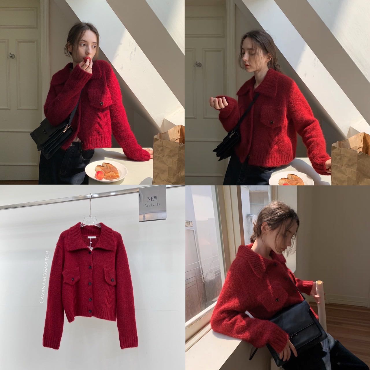 เสื้อแขนยาวred knit คริสมาสต์
