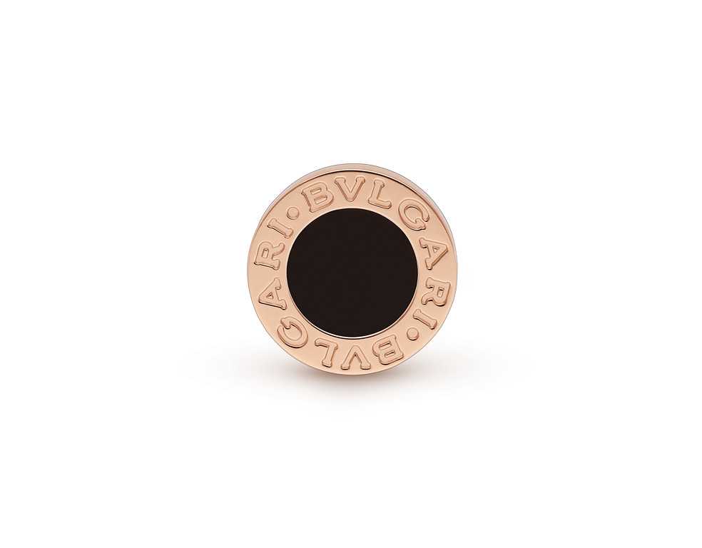 Bvlgari Bvlgari Single Earring Rose Gold with Onyx