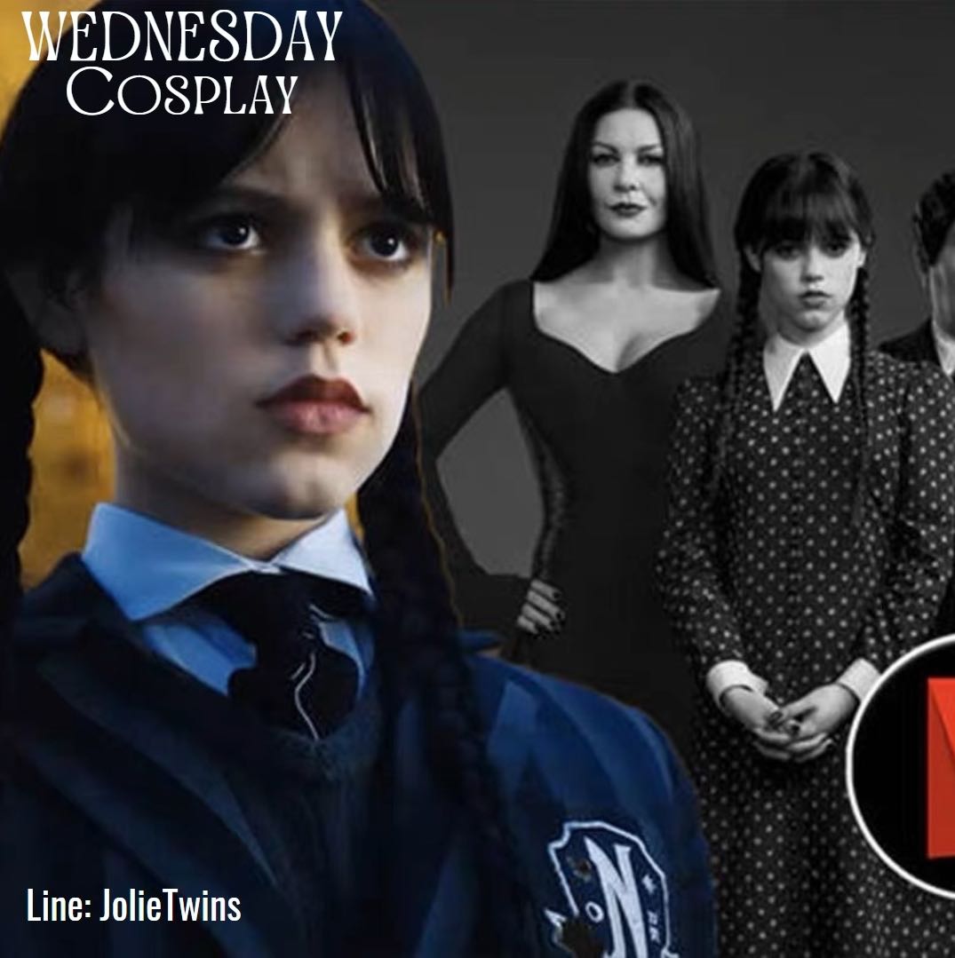 🎃ชุด Wednesday The Addams family ชุดคอสเพลย์ ชุดเดรสเวดนส์เดย์ ครอบครัวอาดัมส์ อาดัมส์แฟมิลี่🦇