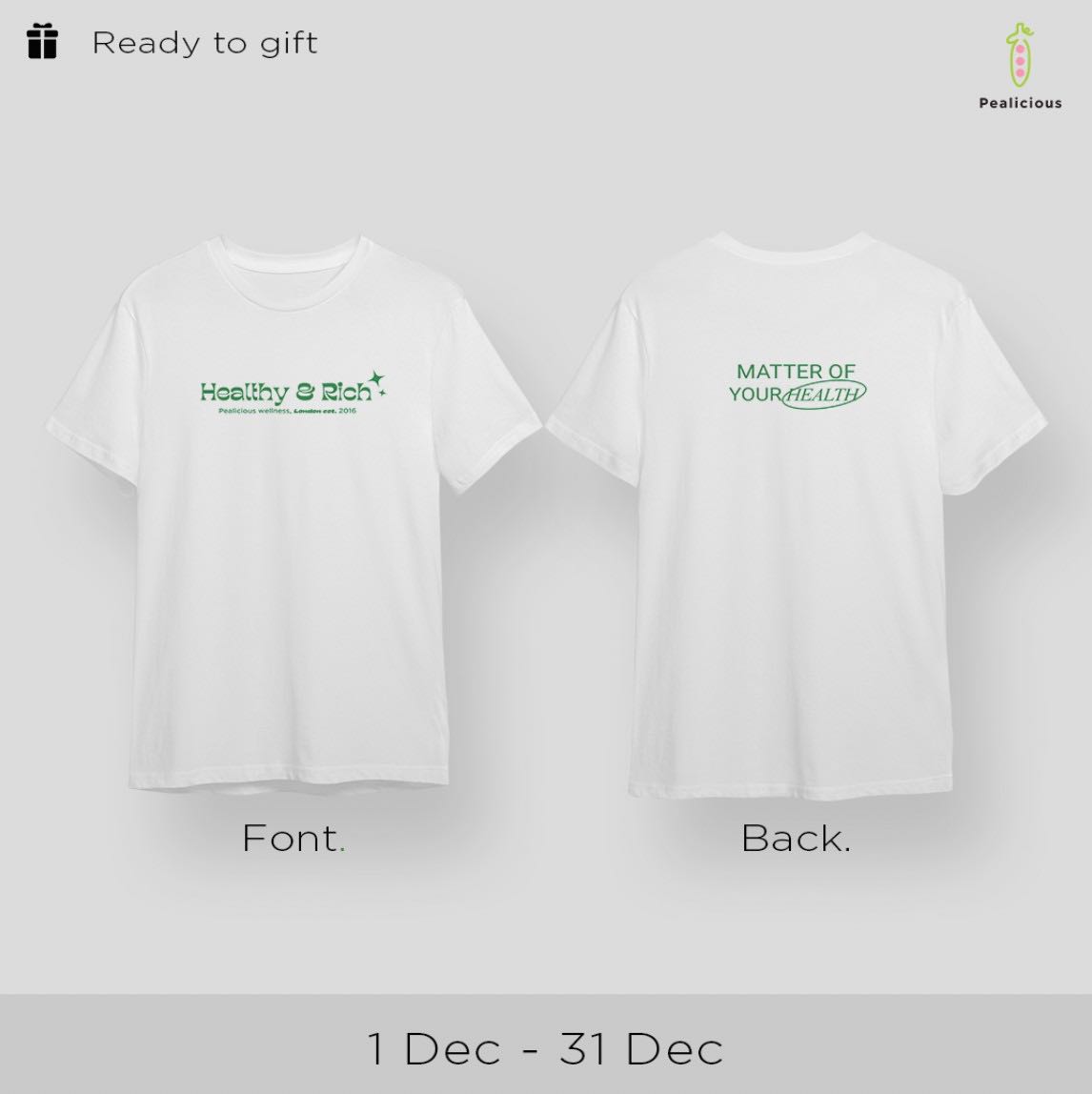Pealicious Healthy & Rich Exclusive T Shirt