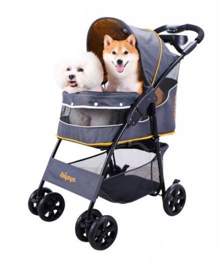 รถเข็นสัตว์เลี้ยง สีมัสตาร์ด / IBIYAYA Cloud9 pet stroller-mustard yellow