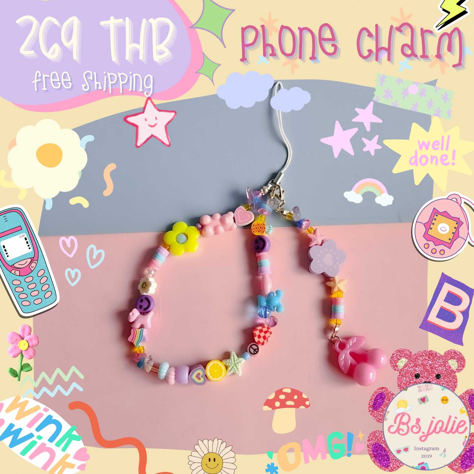 Phone charm จี้เชอรี่