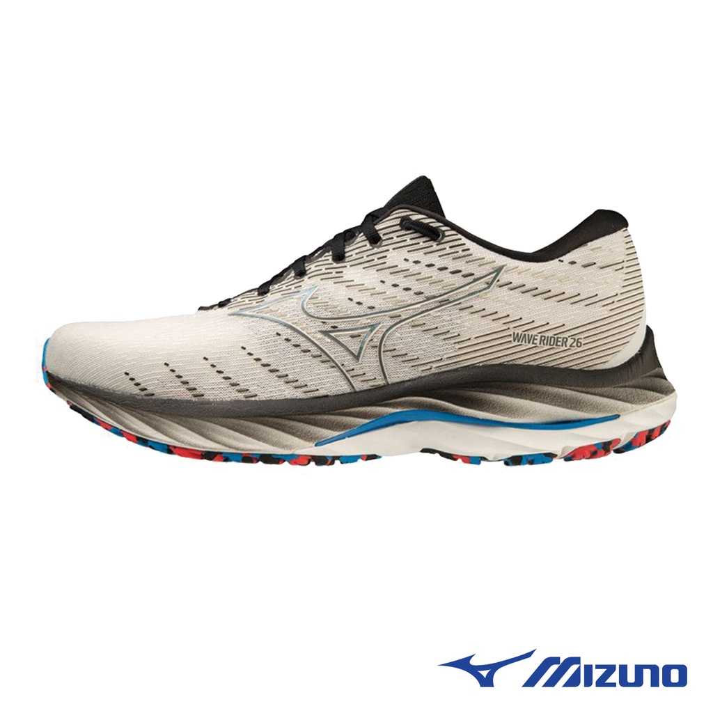 MIZUNO Wave Rider 26 -Beige [ M] NEA รองเท้าวิ่ง ผู้ชาย หน้ากว้าง มิตซูโน่ ลิขสิทธิ์ แท้