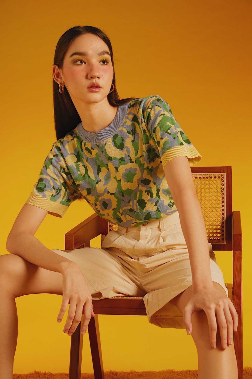 Sunset Knit Tee (ของพร้อมส่ง)