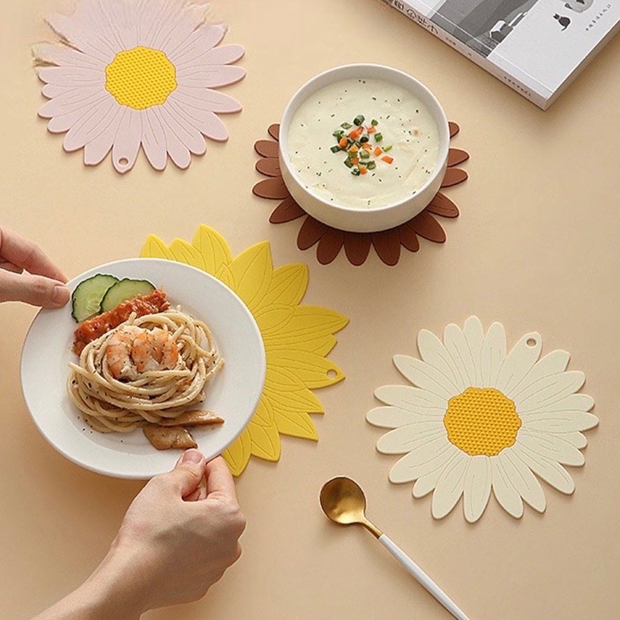 🌼DAISY❄️ᕼEᗩT ᑭᖇOOᖴ ᗰᗩT❄️ 🌼แผ่นซิลิโคนทนความร้อน รูปดอกเดซี่