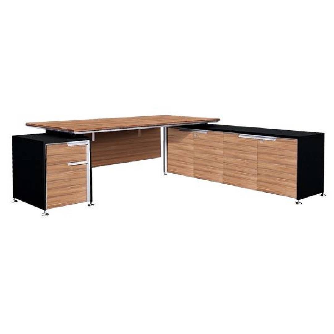 โต๊ะผู้บริหาร 2 ลิ้นชัก BGR/BRL-2320 (B-WALNUT)