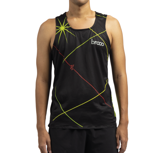 BEAT  | RUNNING SINGLET | BLACK