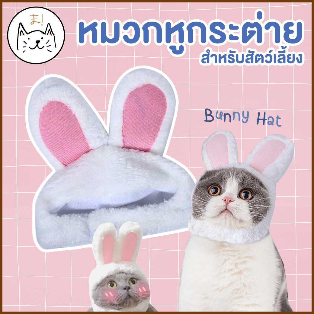 KUMA ま หมวกแมว หมวกหูกระต่าย หมวกสัตว์เลี้ยง