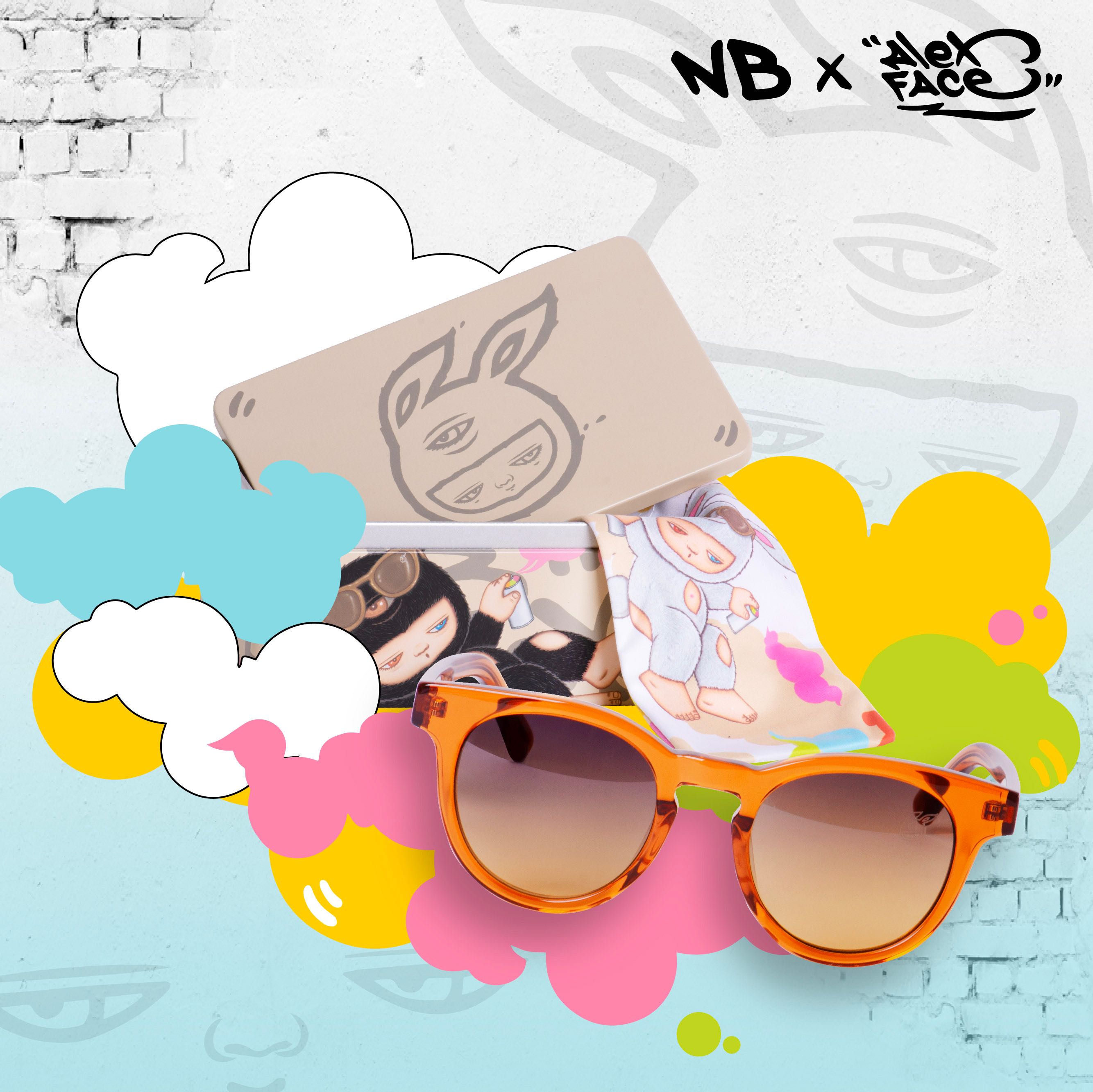 NBxALEX FACE แว่นกันแดดสีน้ำตาลใส พร้อมเลนส์กันแดดไล่เฉดสี Gradient Brown