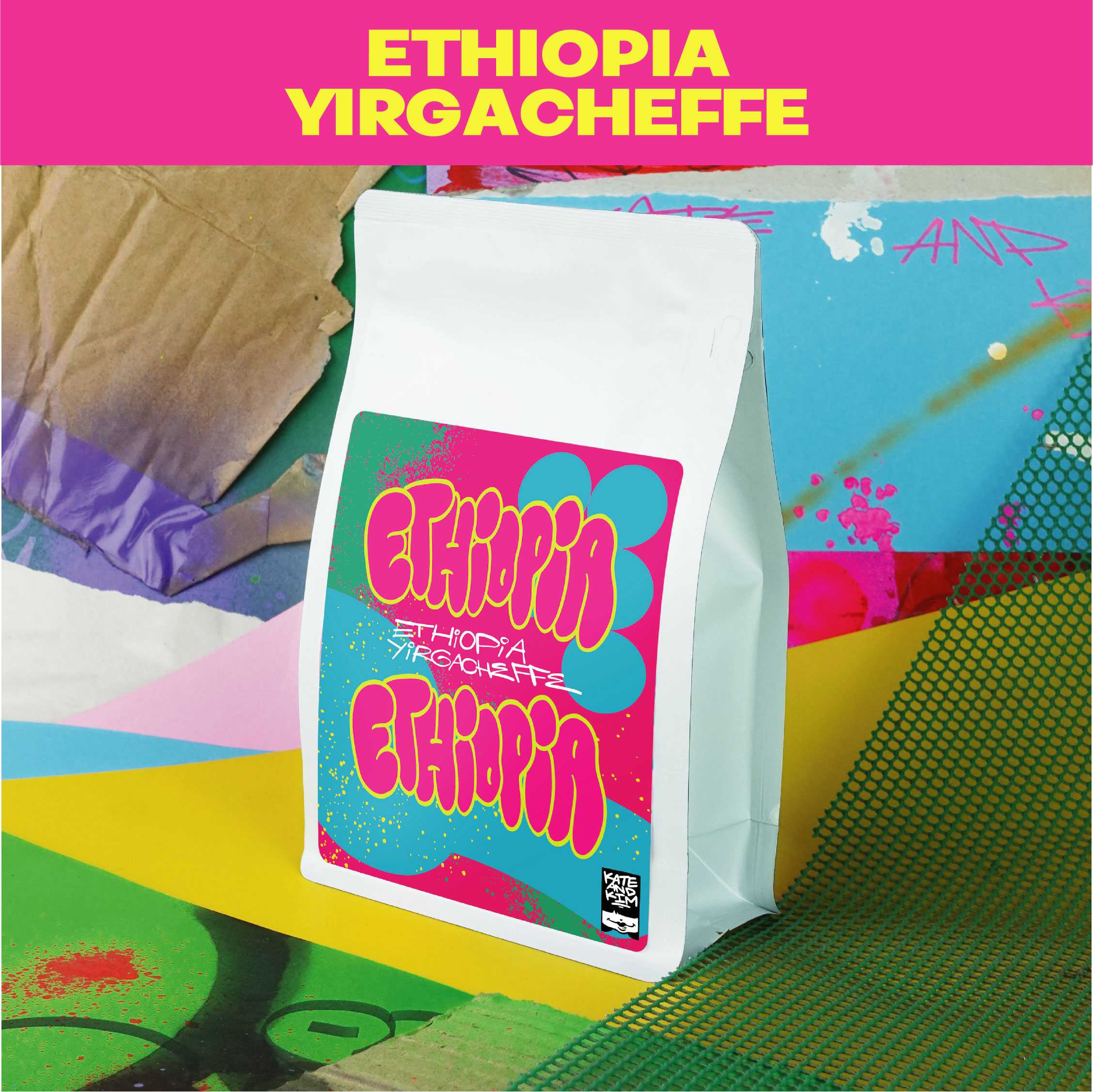 Kate&Kim Ethiopia Yirgacheffe เมล็ดกาแฟคั่ว G2 Single Origin  ดอกไม้สีขาว