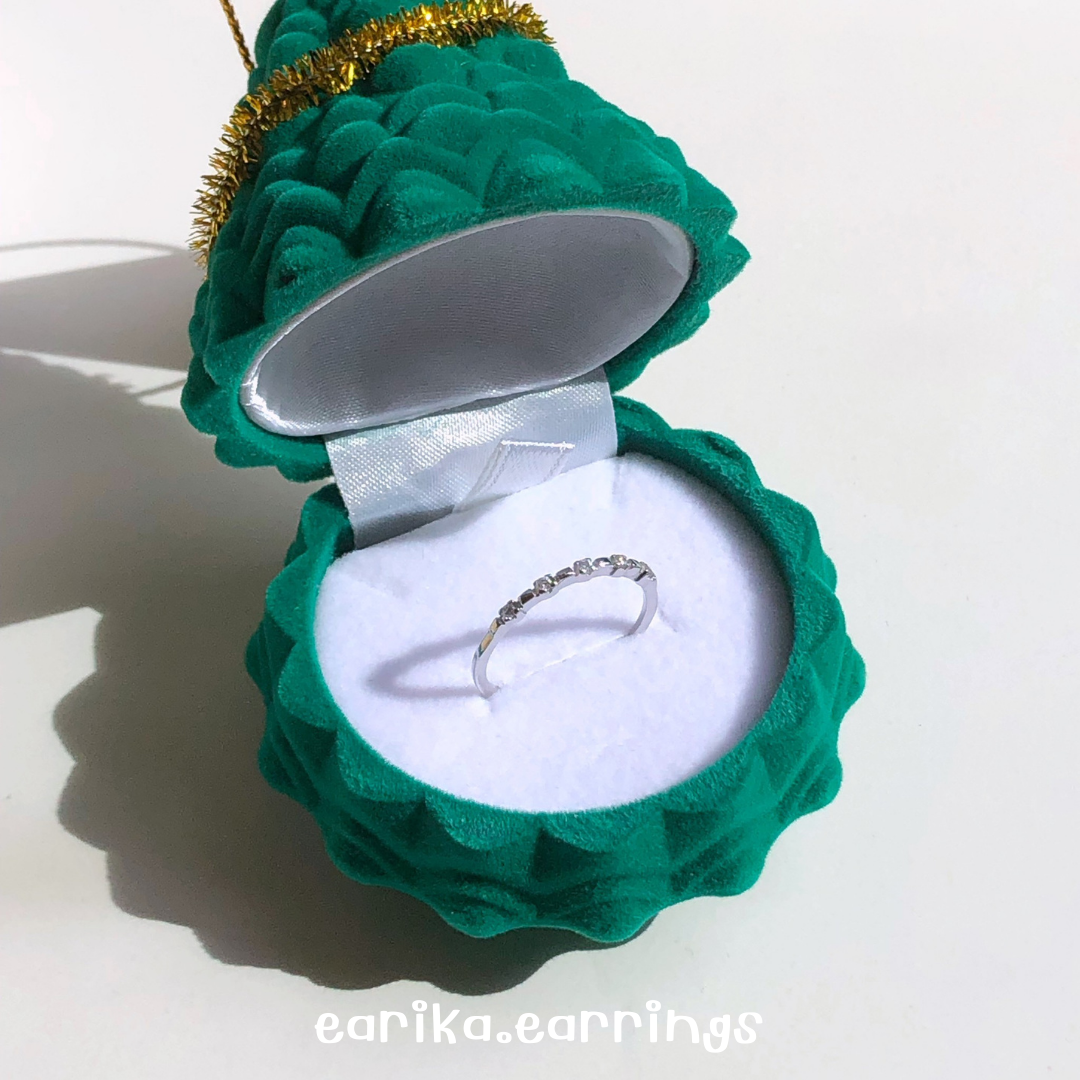 earika.earrings - gem dot ring แหวนเพชรแถวเงินแท้ ฟรีไซส์ปรับขนาดได้
