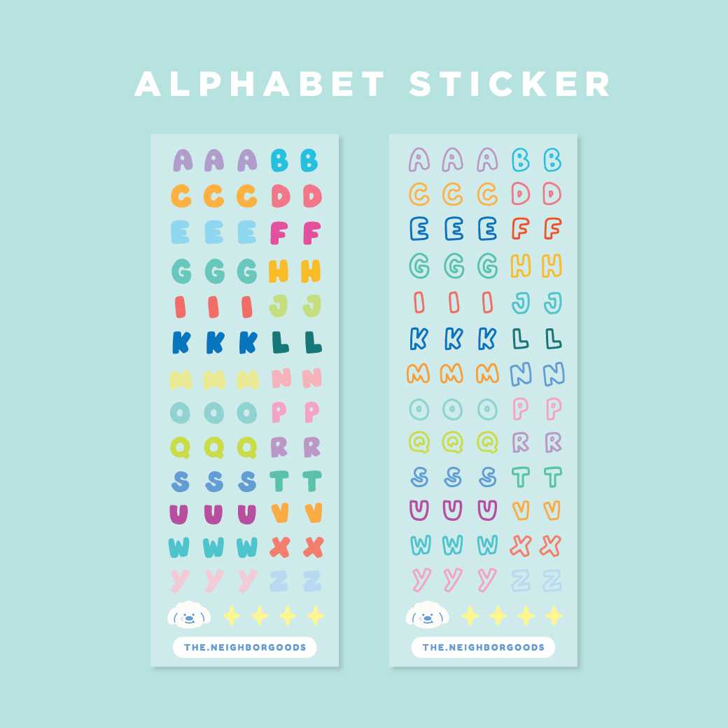 Alphabet Sticker 💗