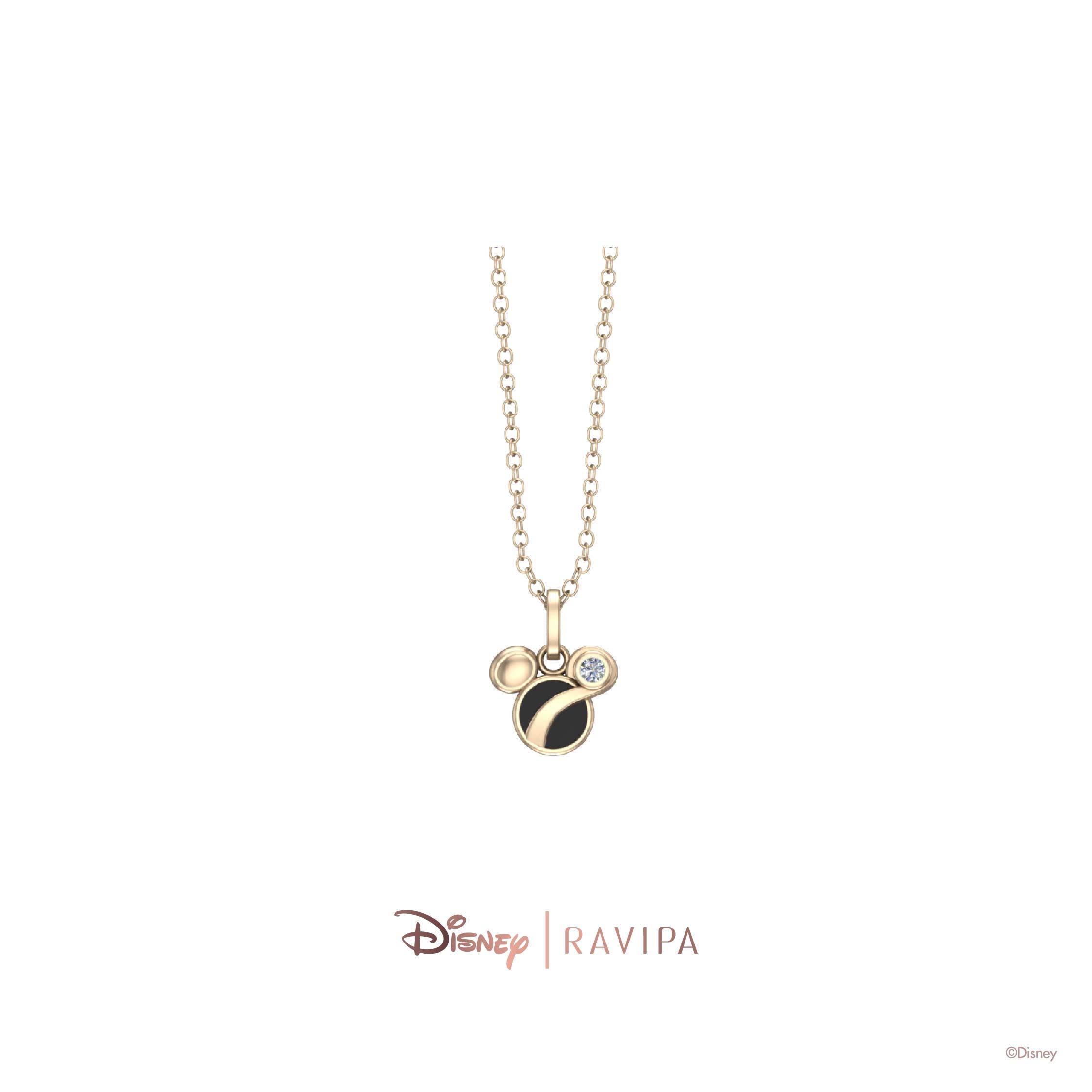Gold Magical Mickey Mouse Diamond Necklace
