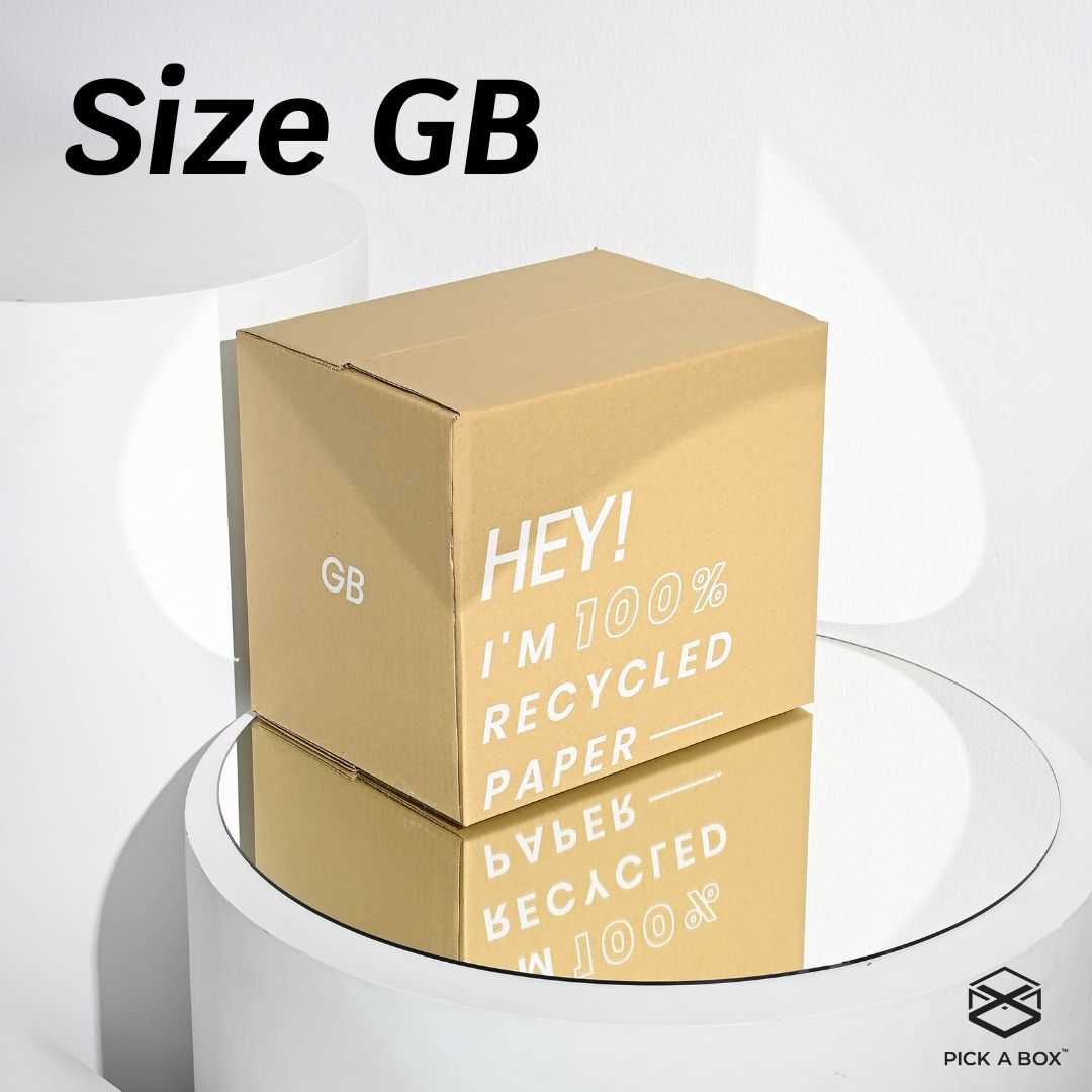 กล่อง ECO BOX (Size GB) - 20 ใบ : กล่องพัสดุรักษ์โลกผลิตจากเยื่อไม้รีไซเคิล PICK A BOX