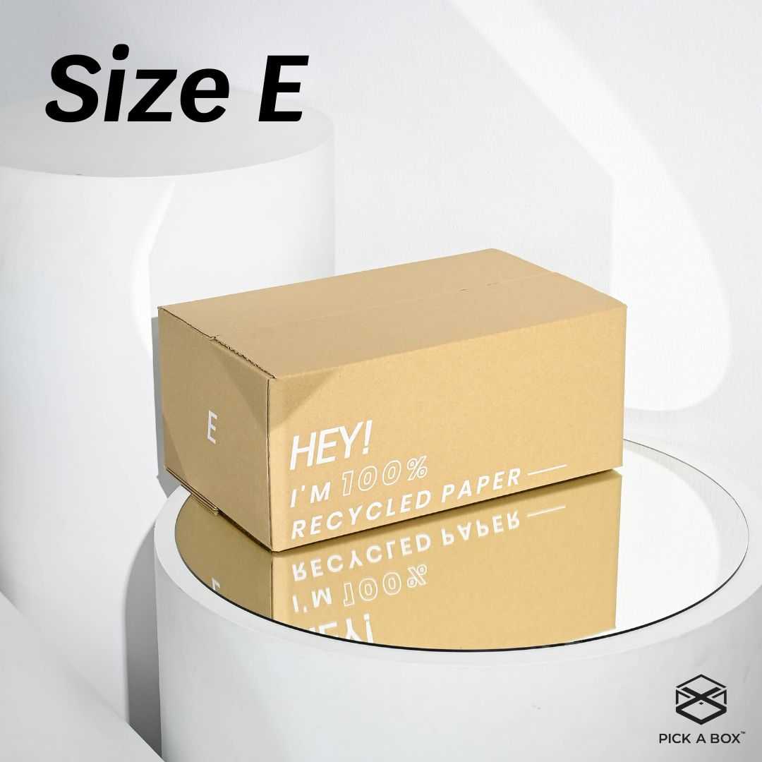 กล่อง ECO BOX (Size E) - 20 ใบ : กล่องพัสดุรักษ์โลกผลิตจากเยื่อไม้รีไซเคิล PICK A BOX