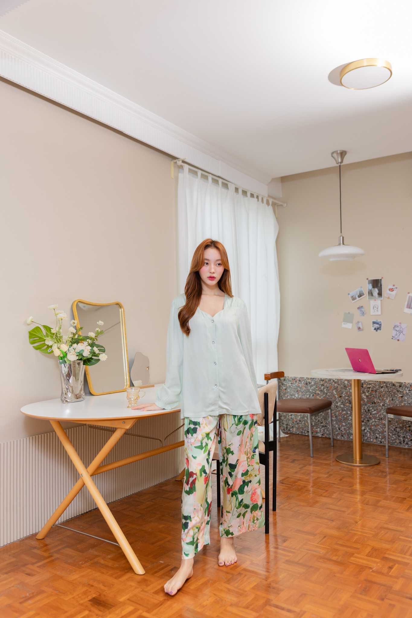 ชุดนอนผ้าเยื่อไผ่ ผ้านุ่ม ใส่สบาย  (รุ่น C373)