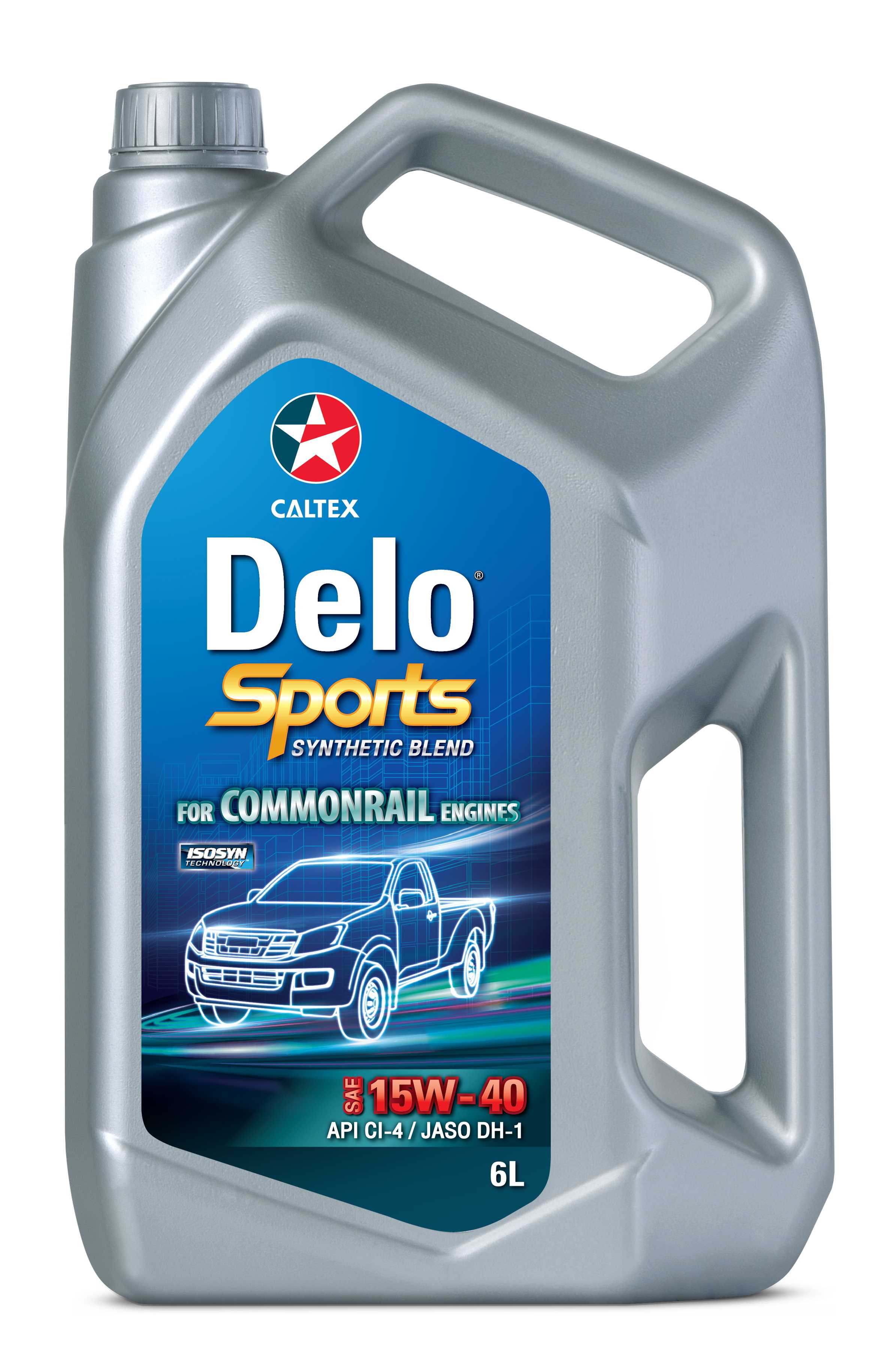 Delo Sports Synthetic Blend SAE 15W-40 6 ลิตร + 1 ลิตร