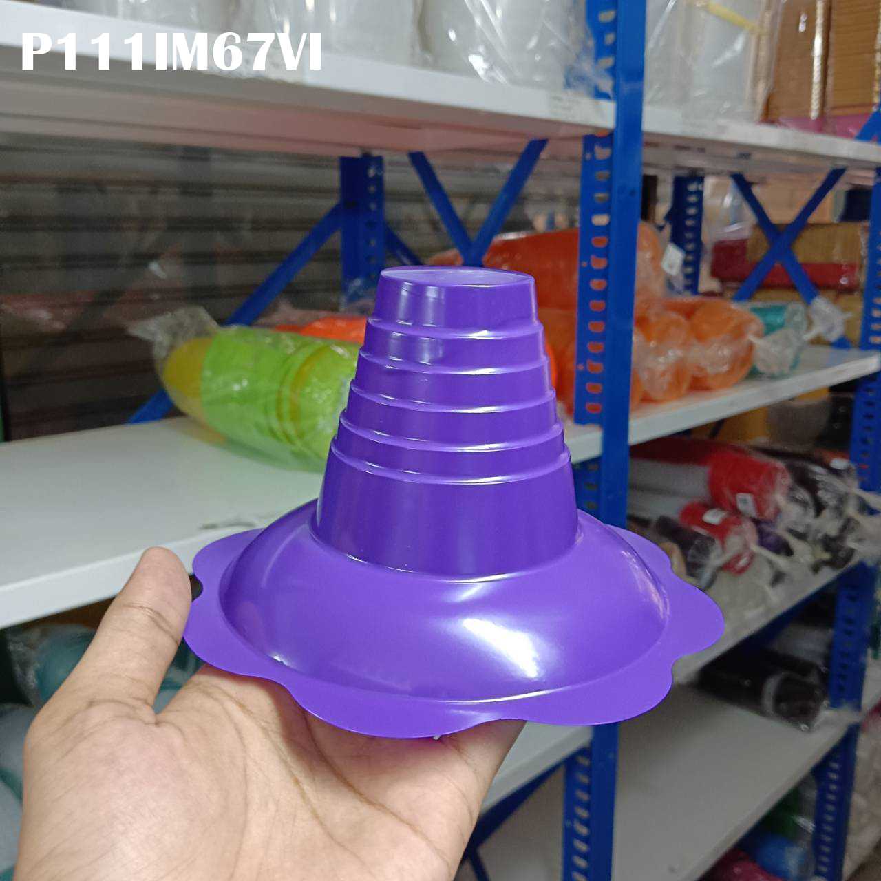 P161IM67VI กรวยไอศครีม 8oz สีม่วง(ห่อ50ใบ)