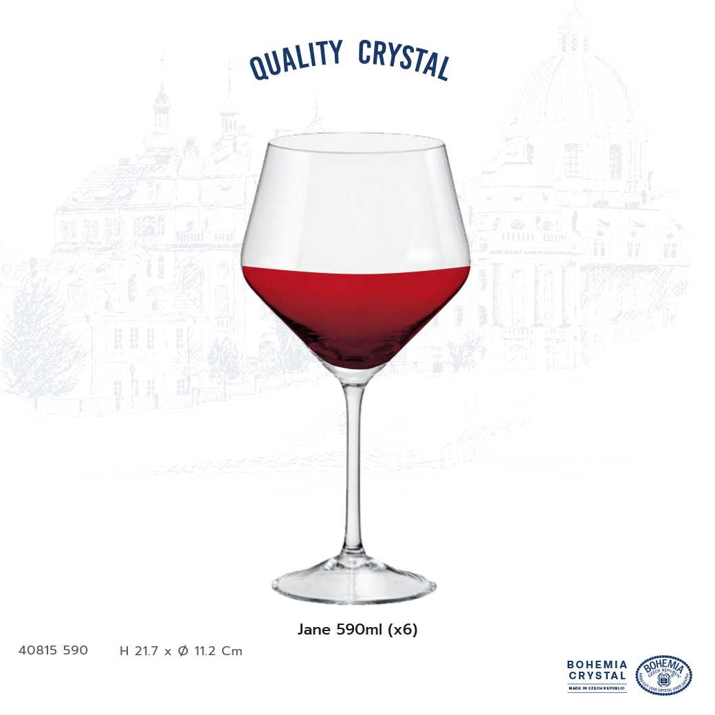 Jane Wine Glass 590 ml (เซต 6 ใบ)