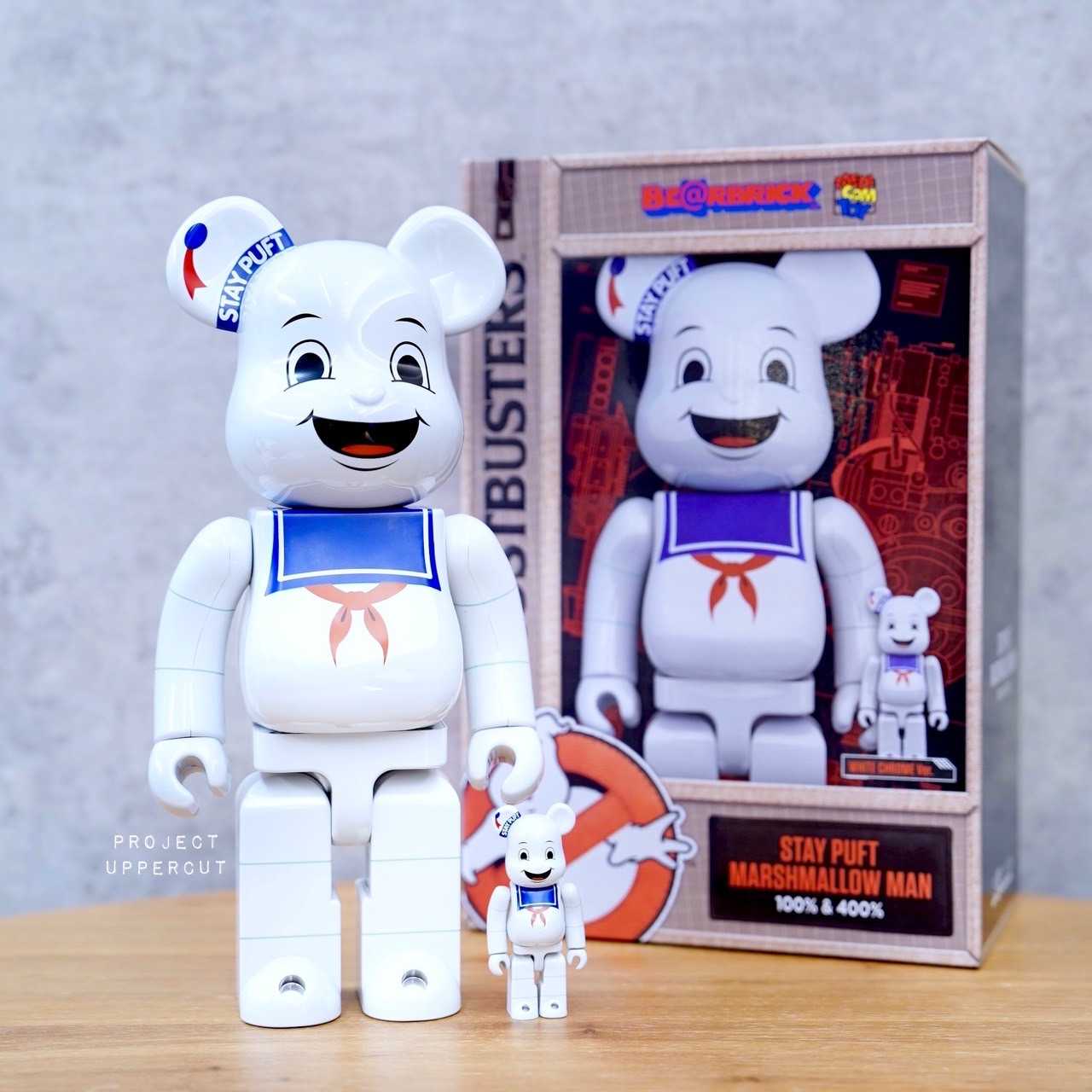 BE@RBRICK 400%+100% GHOSTBUSTERS : Marshmallow Man - White Chrome Ver. [New]