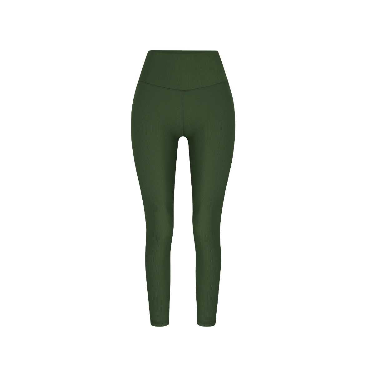 Lolly Ribbed Leggings (Pine Green) - The Flos Club