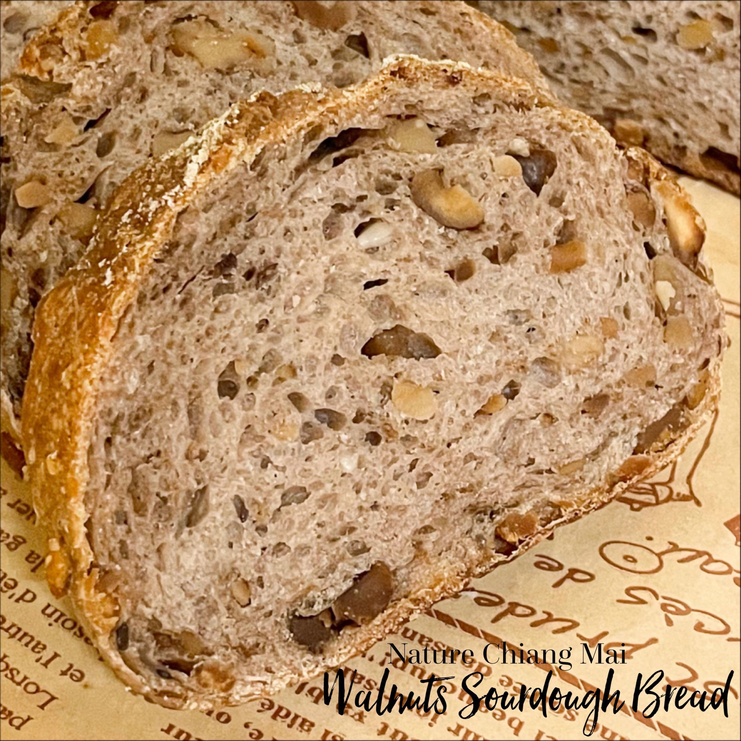 ขนมปังวอลนัท Sour dough walnuts bread