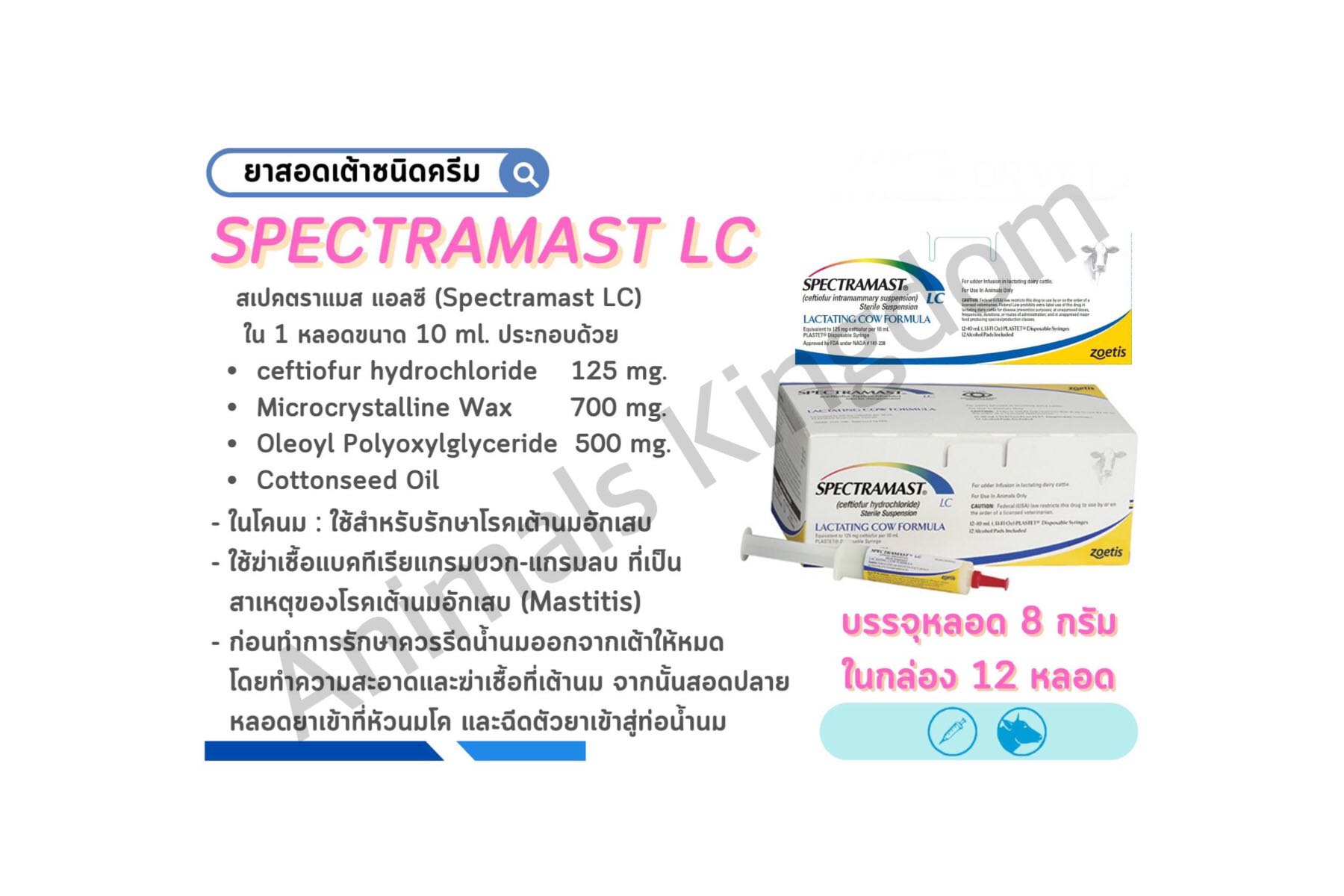 Spectramast  LC,  สเปคตร้าแมส  แอลซี  (12หลอด/กล่อง)
