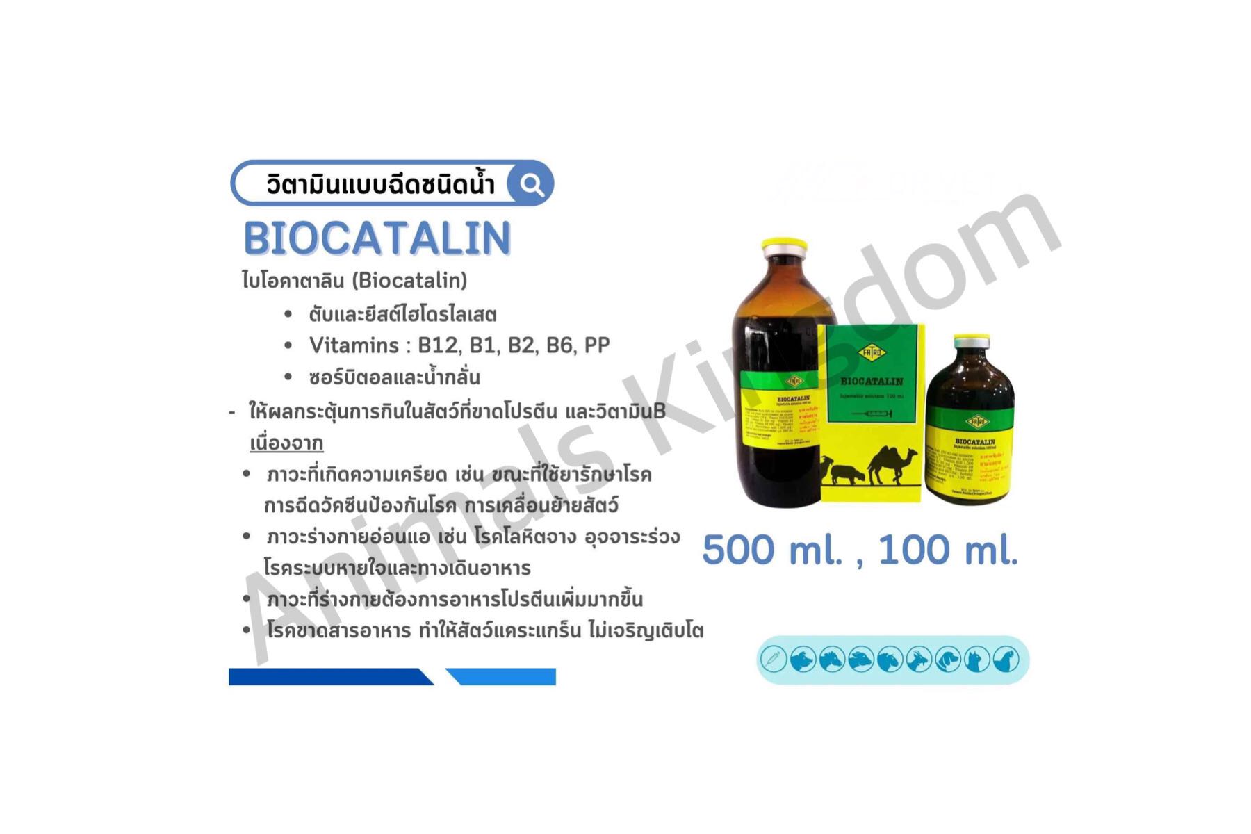 Biocatalin ไบโอคาตาลิน 100 และ 500 มล.(ยาบำรุง)