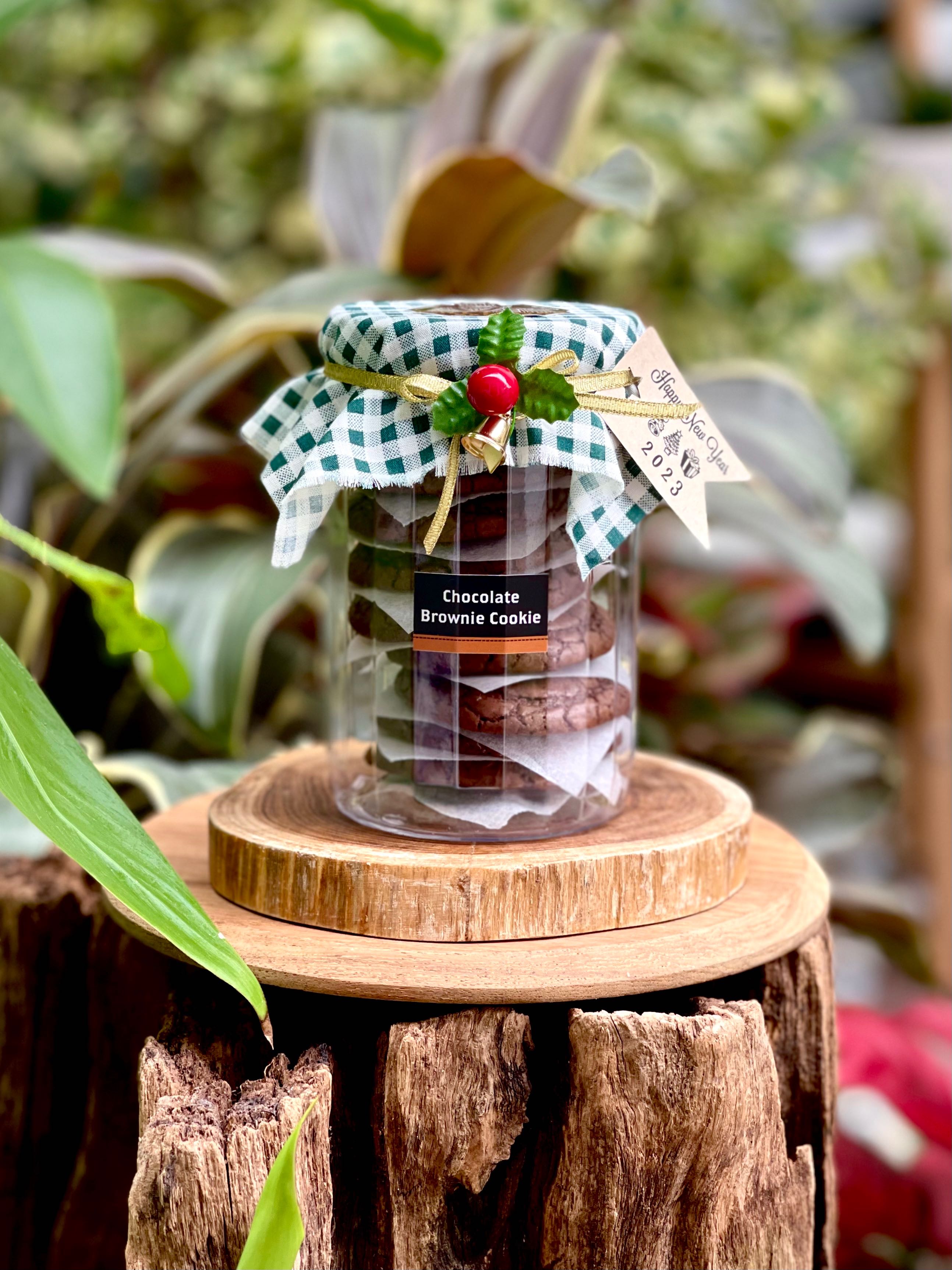 Chocolate Brownie Cookies in Plastic Bottle