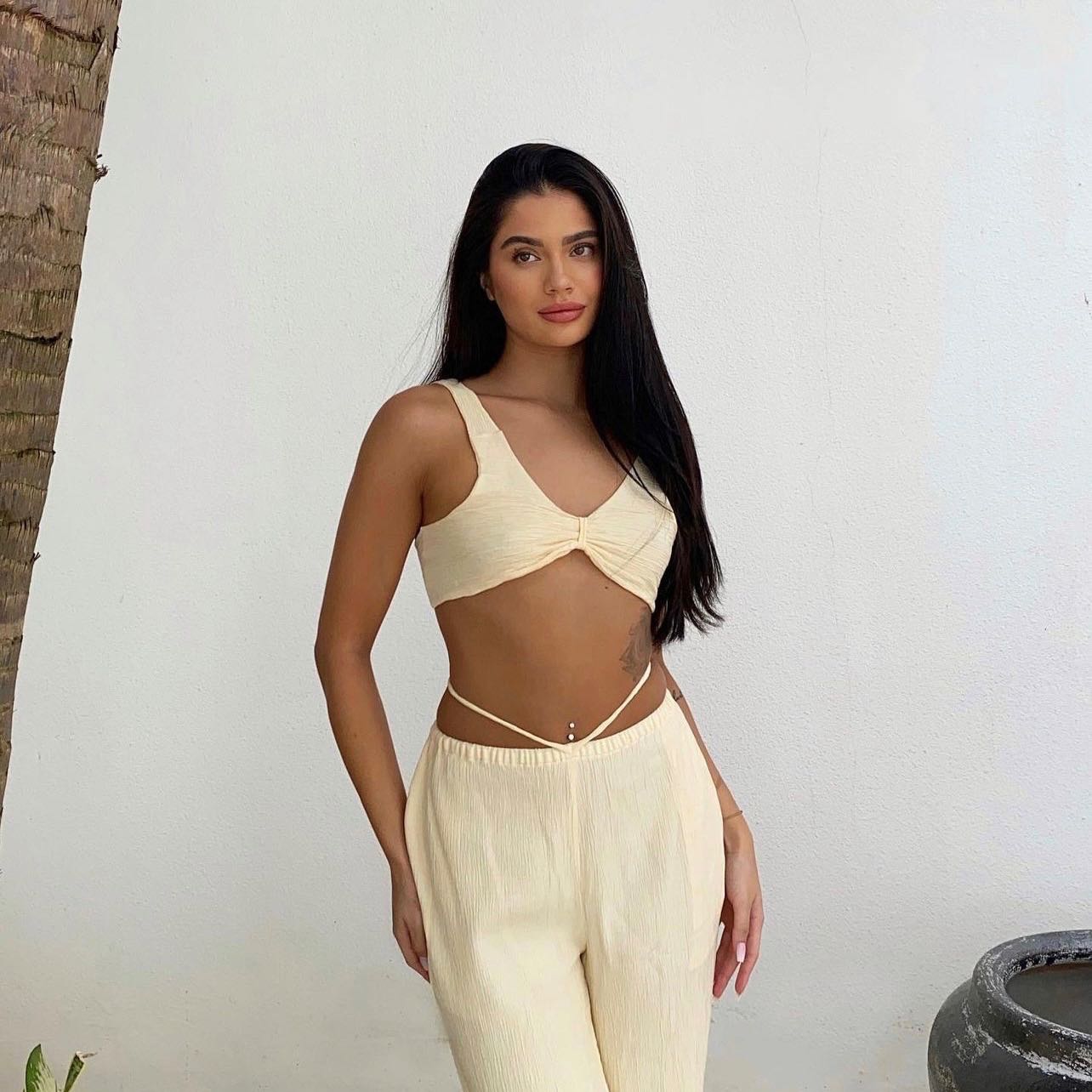 Sandy Crop Top : Cream