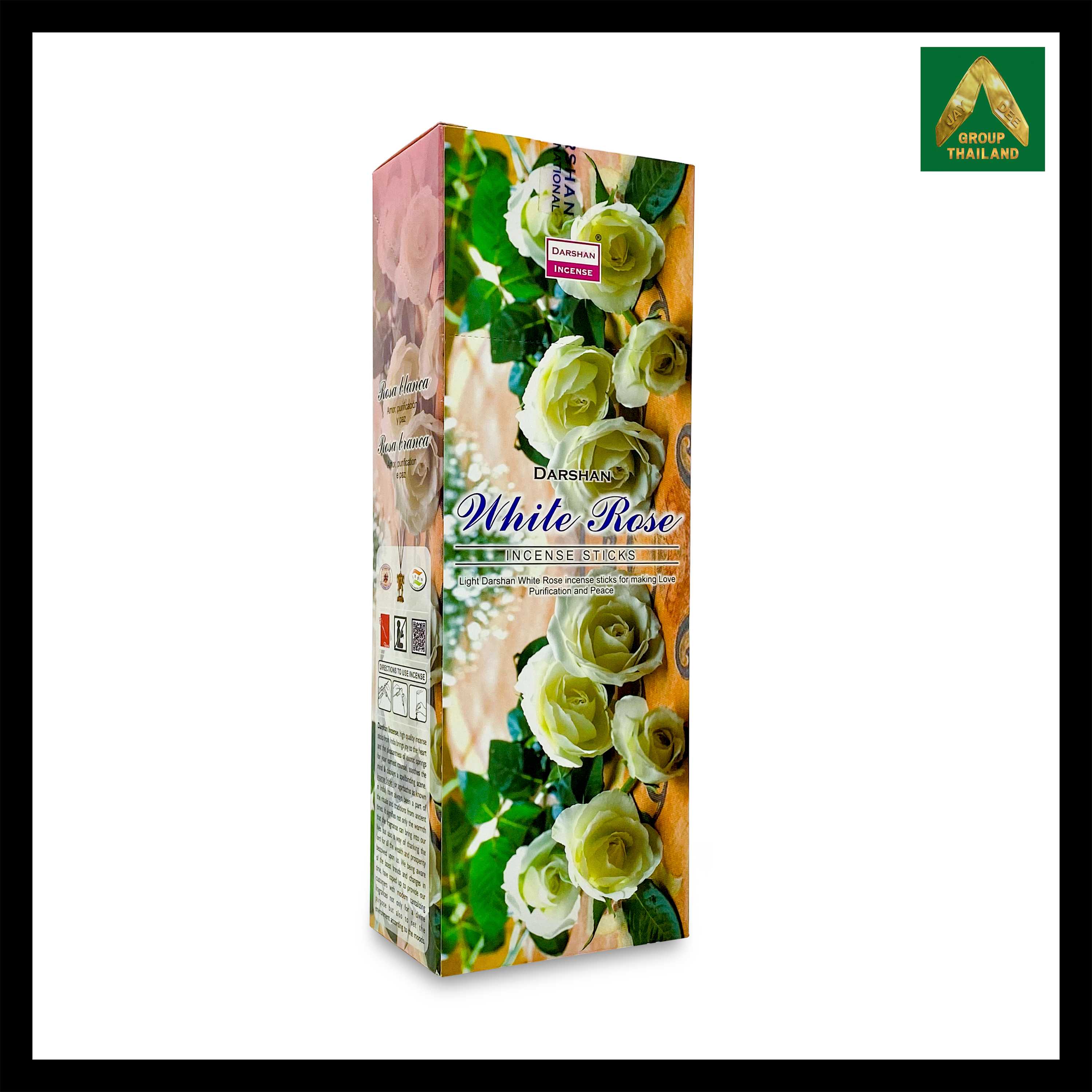 Darshan - White Rose (กุหลาบขาว) Incense Sticks