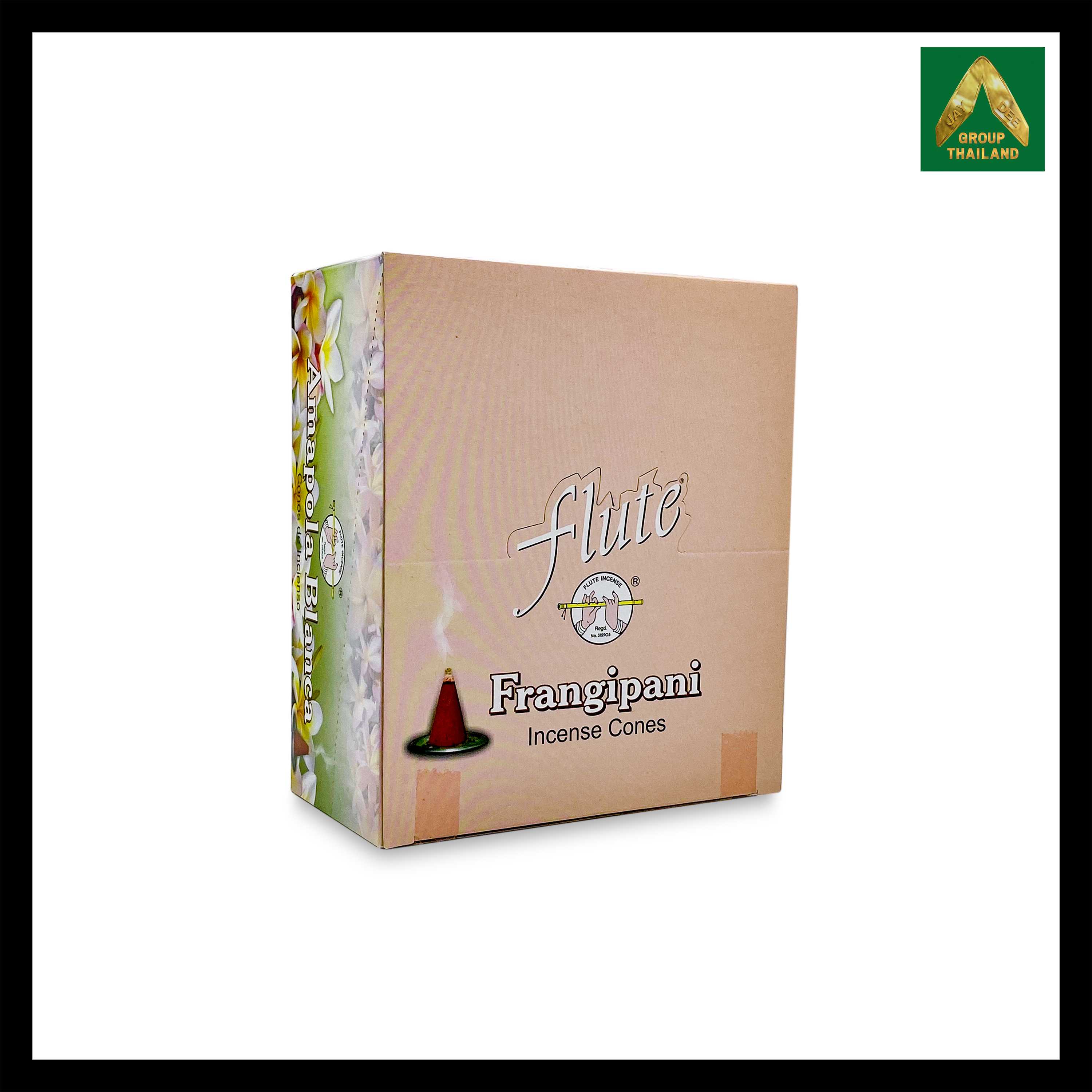 Flute - Frangipani (ดอกลีลาวดี) Incense Cones