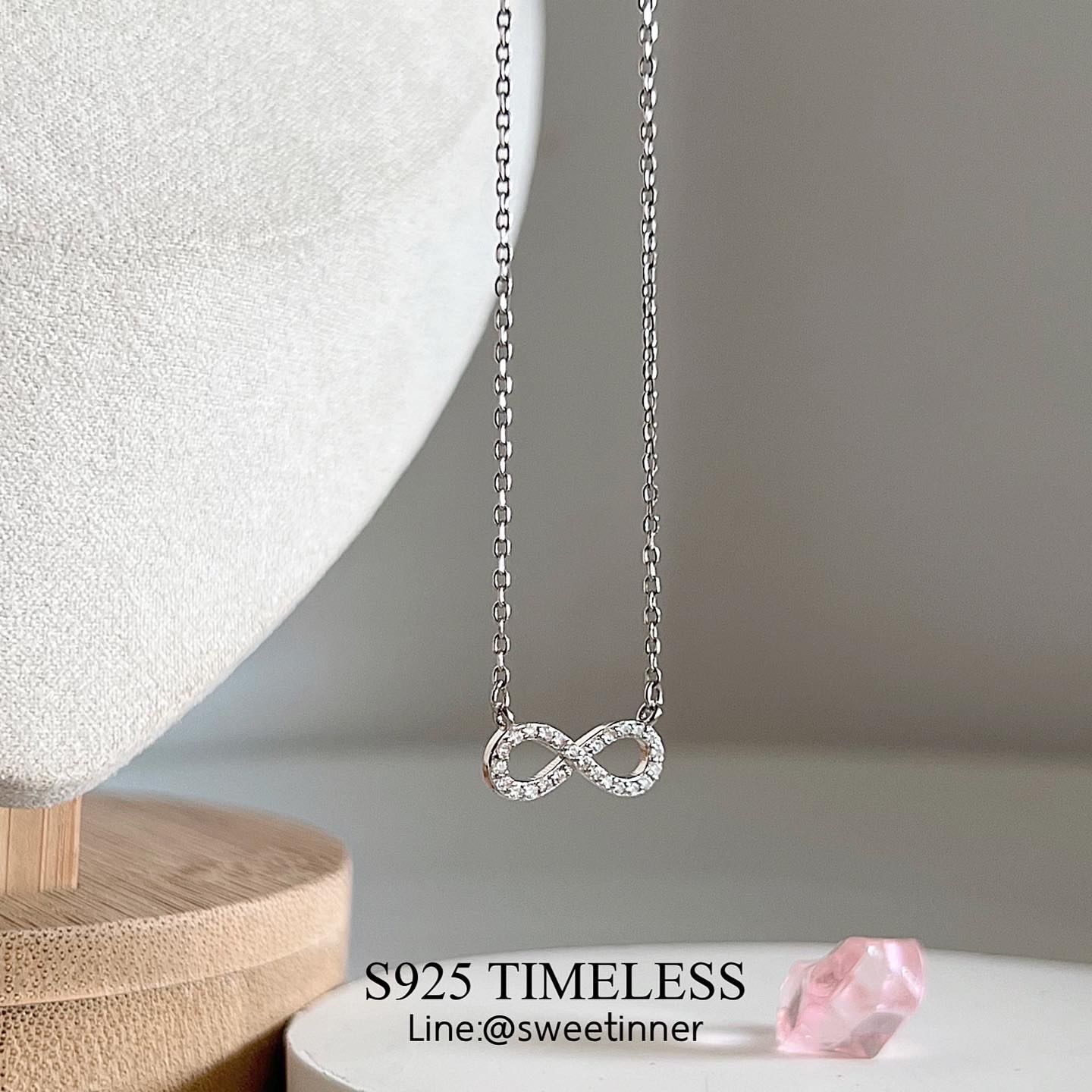 ♾️TIMELESS สร้อยจี้อินฟินิตี้ประดับเพชรCZ เงินแท้92.5% ของขวัญวันเกิด ของขวัญให้แฟน ของขวัญให้คนรัก